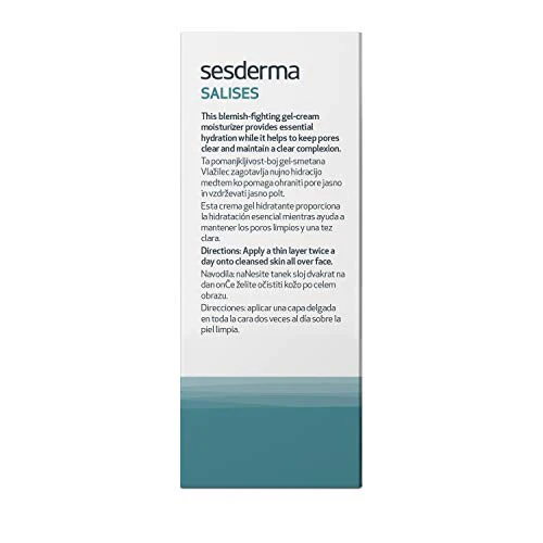 Sesderma SALISES Moisturizing Gel Cream, Acne Treatment for Oily & Combination Skin, Control Breakouts & Hydrate, 1.7 fl oz - Image 3
