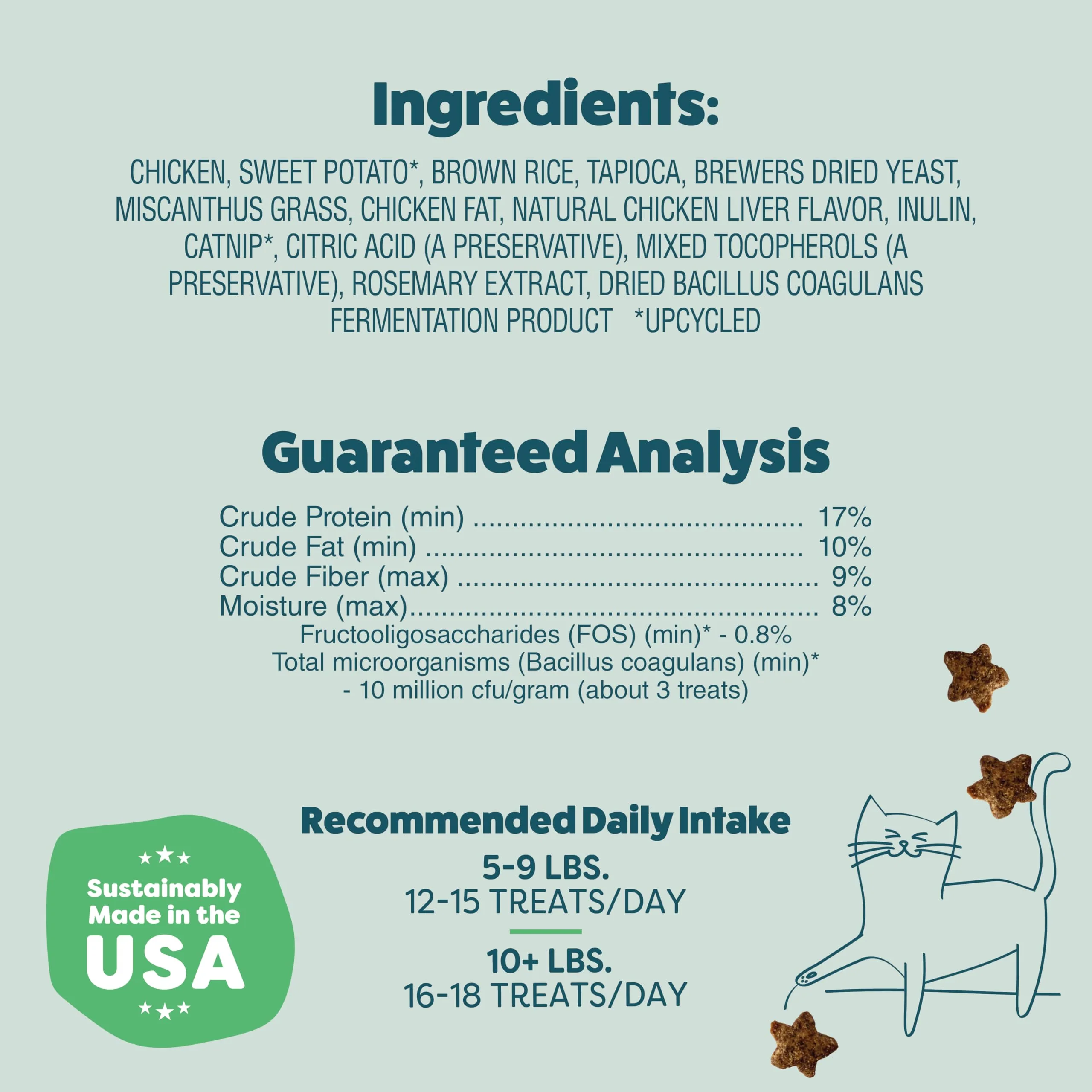 Shameless Pets Crunchy Cat Snacks & Treats – Healthy Cat Treats for Indoor Cats & Kittens with Catnip, Real Chicken & Digestive Support, Catnip N Chill (2.5 oz) - Image 5