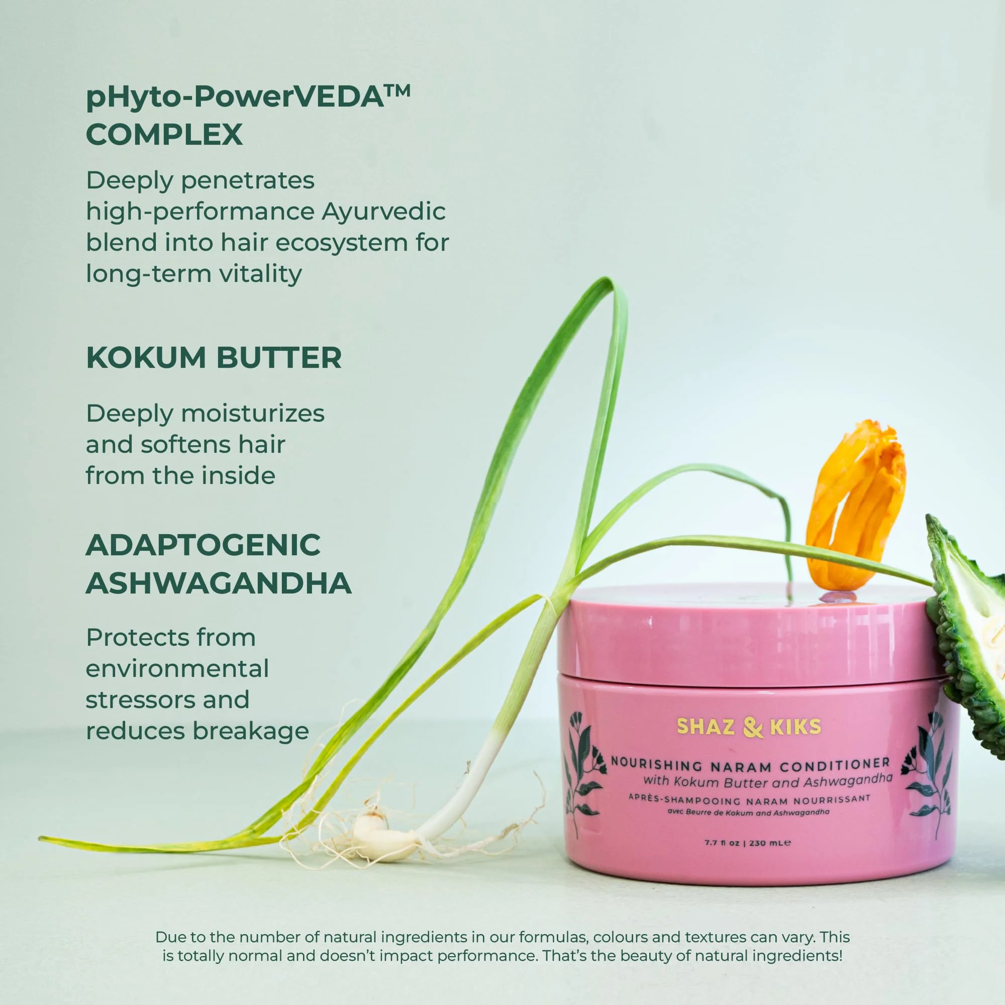 SHAZ & KIKS Nourishing Naram Conditioner | Weightless Whipped Conditioner to Repair Damage and Reduce Frizz | Visibly Softens and Protects Hair | Ashwagandha & Kokum Butter | Vegan, Color-Safe | 230ml - Image 4