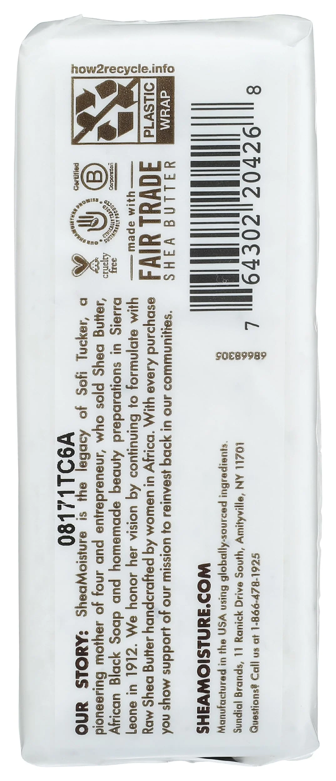 SHEA MOISTURE 100% Virgin Oil Butter Soap, Coconut, 8 Oz (U-BB-2690) - Image 6