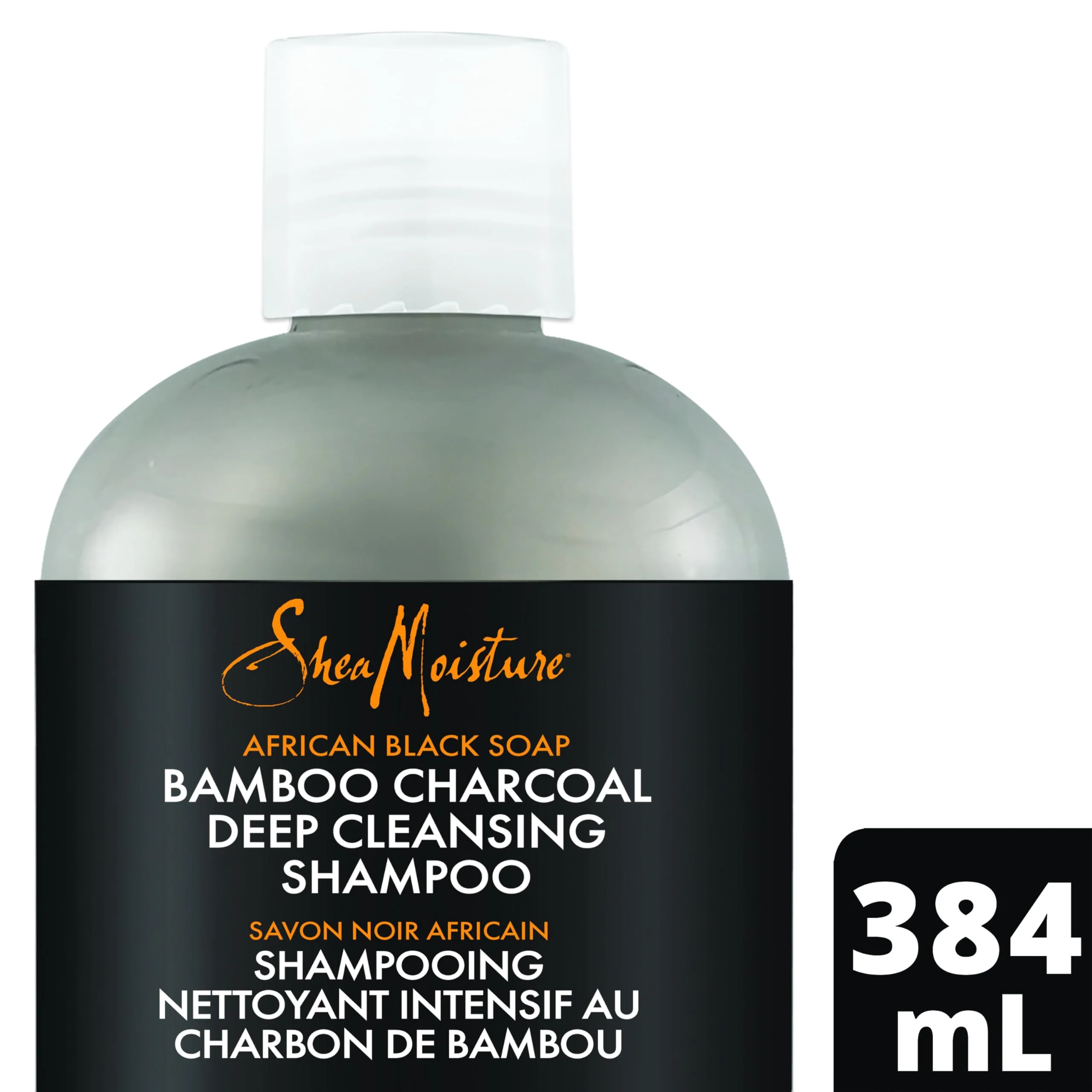 Shea Moisture African Black Soap Bamboo Charcoal Deep Cleansing Shampoo - Image 2