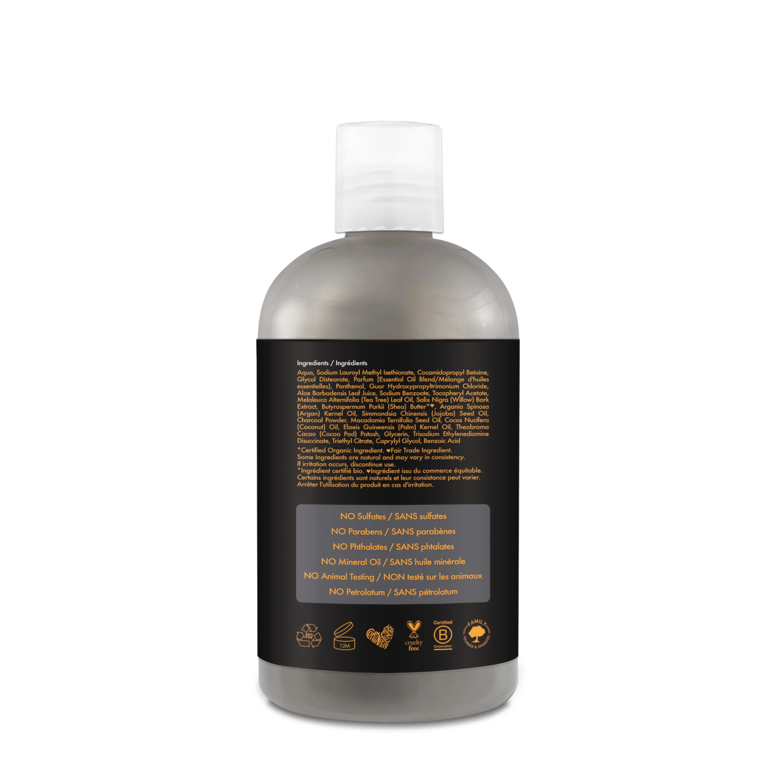 Shea Moisture African Black Soap Bamboo Charcoal Deep Cleansing Shampoo - Image 3