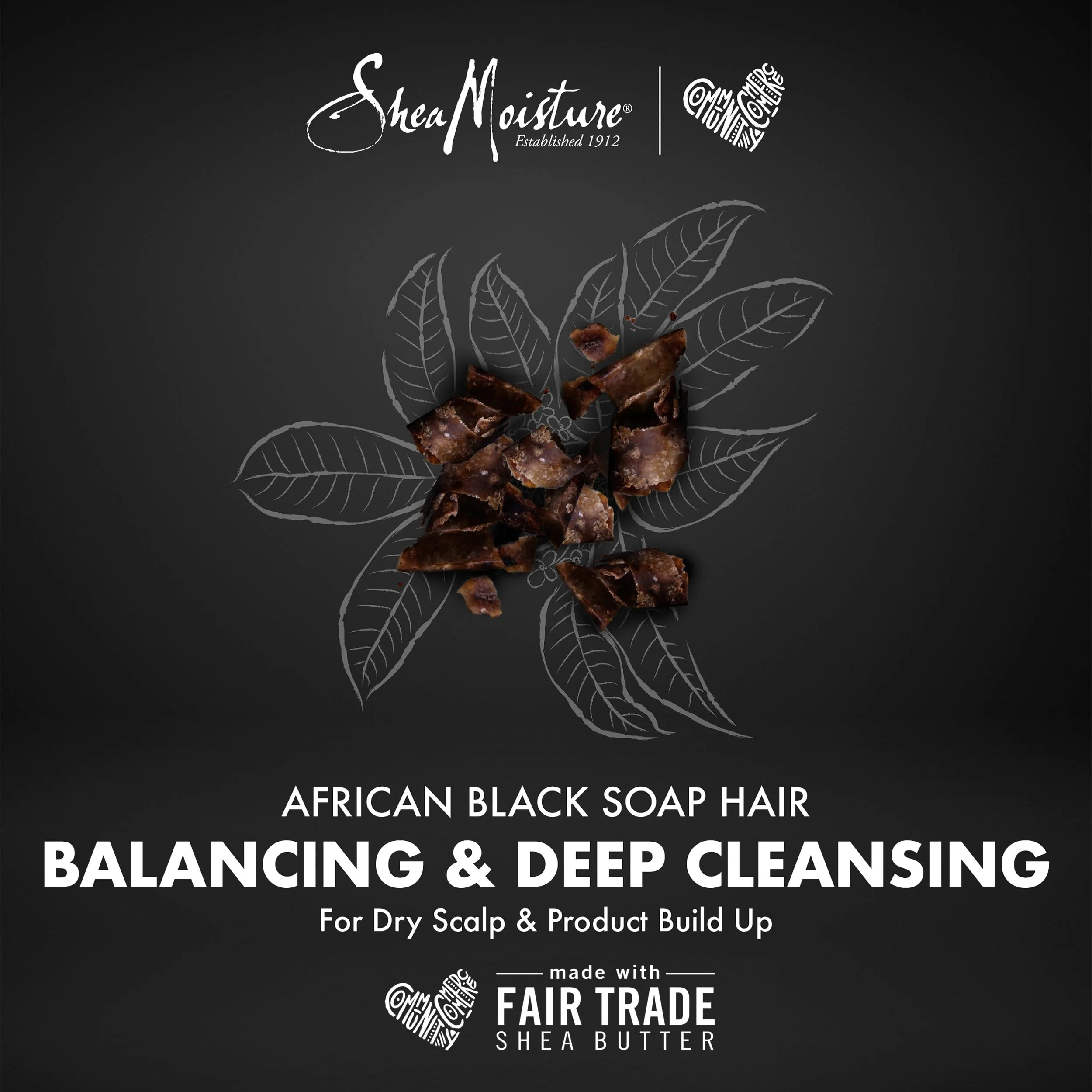 Shea Moisture African Black Soap Bamboo Charcoal Deep Cleansing Shampoo - Image 7