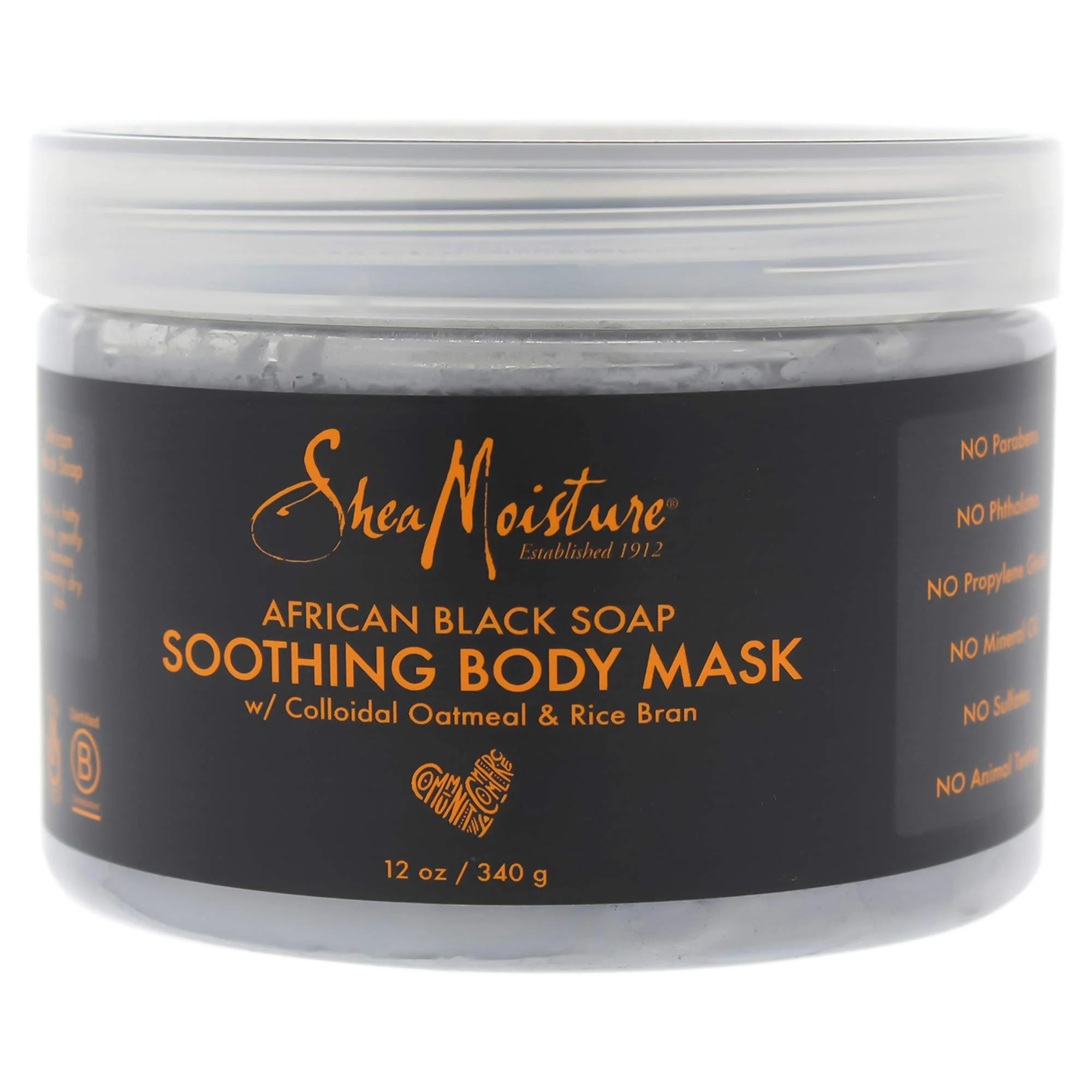 Shea Moisture African Black Soap Soothing Body Mask By Shea Moisture for Unisex - 12 Oz Mask, 12 Ounce - Image 2