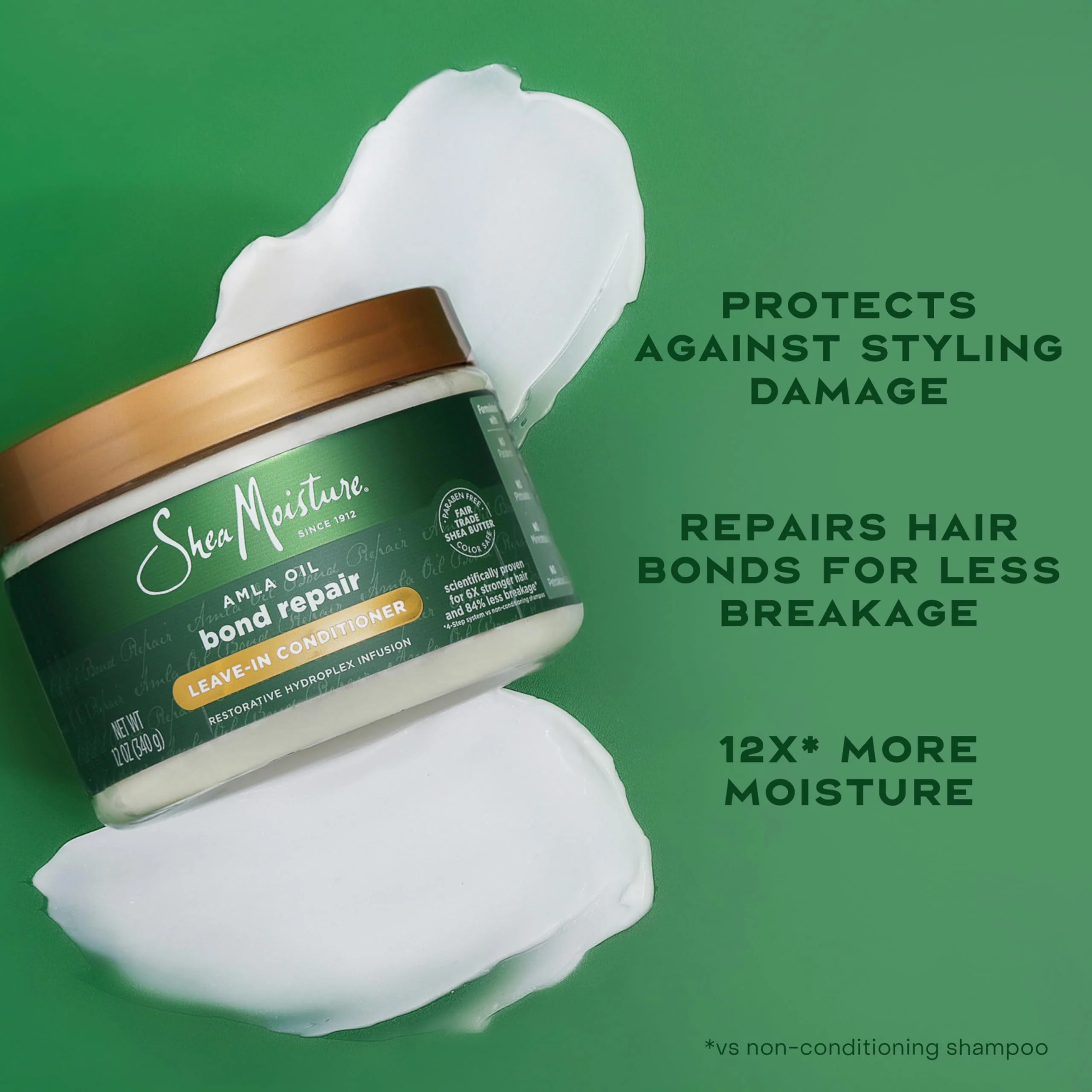 Shea Moisture Bond Repair Leave-In Conditioner Amla Oil Protects Against Damage And Strengthens Hair Bonds With Hydroplex Technology For Less Breakage With Restorative HydroPlex Infusion 11FlOz - Image 7