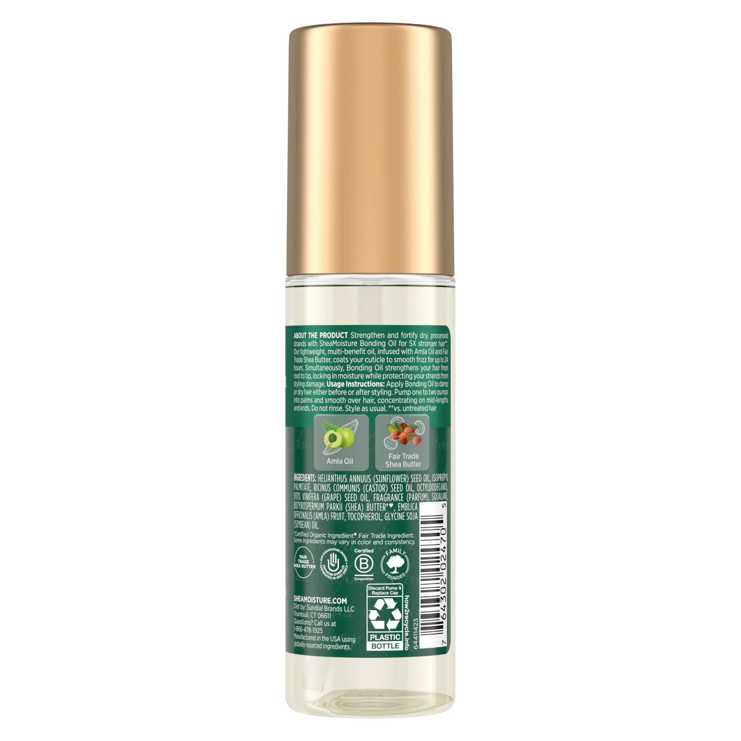 Shea Moisture Bonding Oil Amla Oil To Protect, Strengthen And Smooth Hair With Amla Oil And Fair-Trade Shea Butter With 5X Strength And 24-Hour Frizz & Humidity Control 3.3 Fl Oz - Image 2
