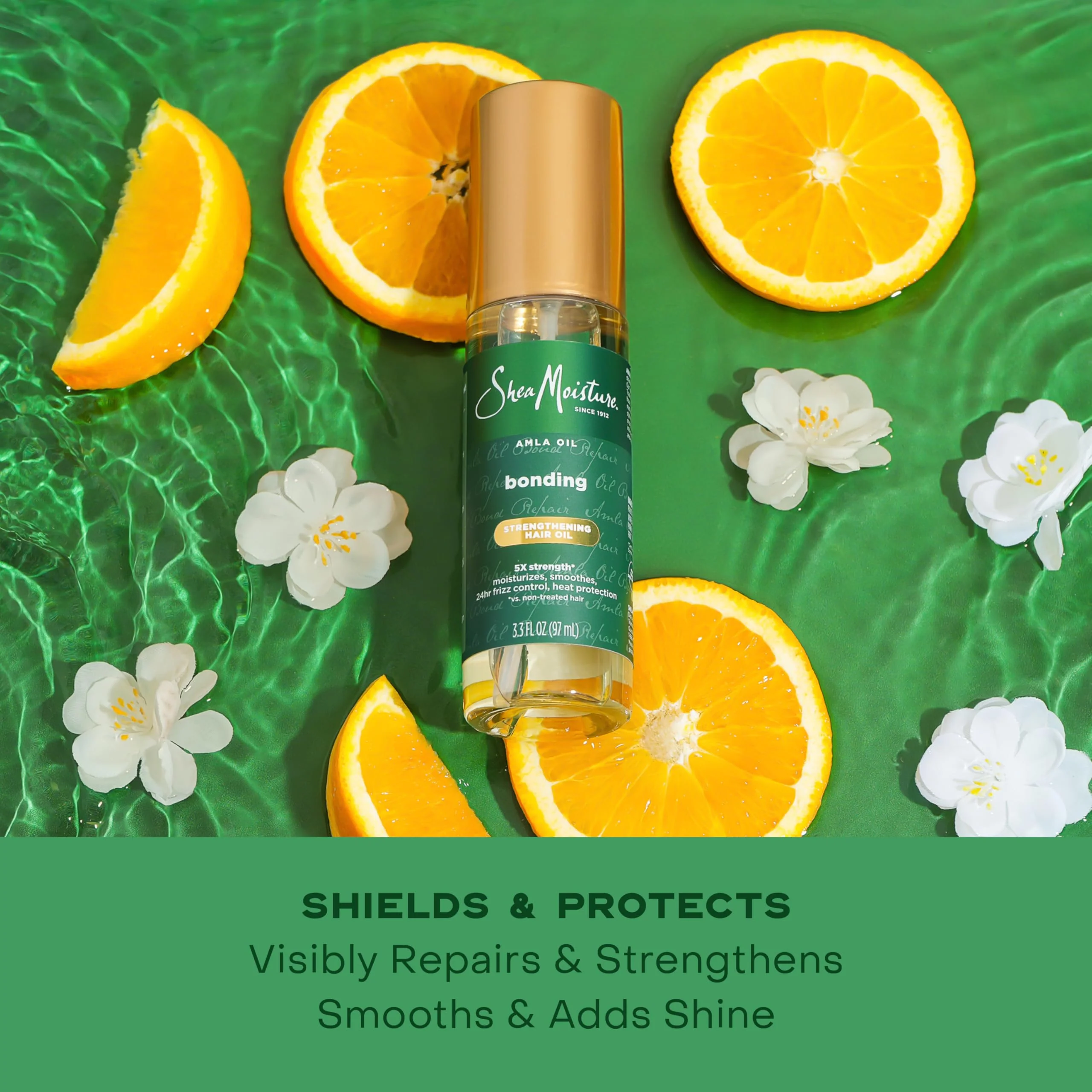 Shea Moisture Bonding Oil Amla Oil To Protect, Strengthen And Smooth Hair With Amla Oil And Fair-Trade Shea Butter With 5X Strength And 24-Hour Frizz & Humidity Control 3.3 Fl Oz - Image 4