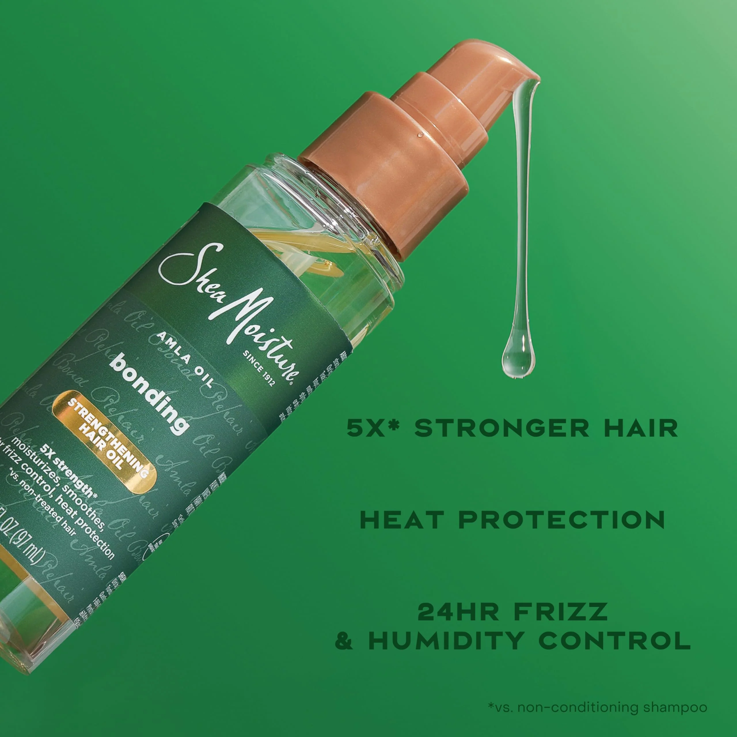 Shea Moisture Bonding Oil Amla Oil To Protect, Strengthen And Smooth Hair With Amla Oil And Fair-Trade Shea Butter With 5X Strength And 24-Hour Frizz & Humidity Control 3.3 Fl Oz - Image 6