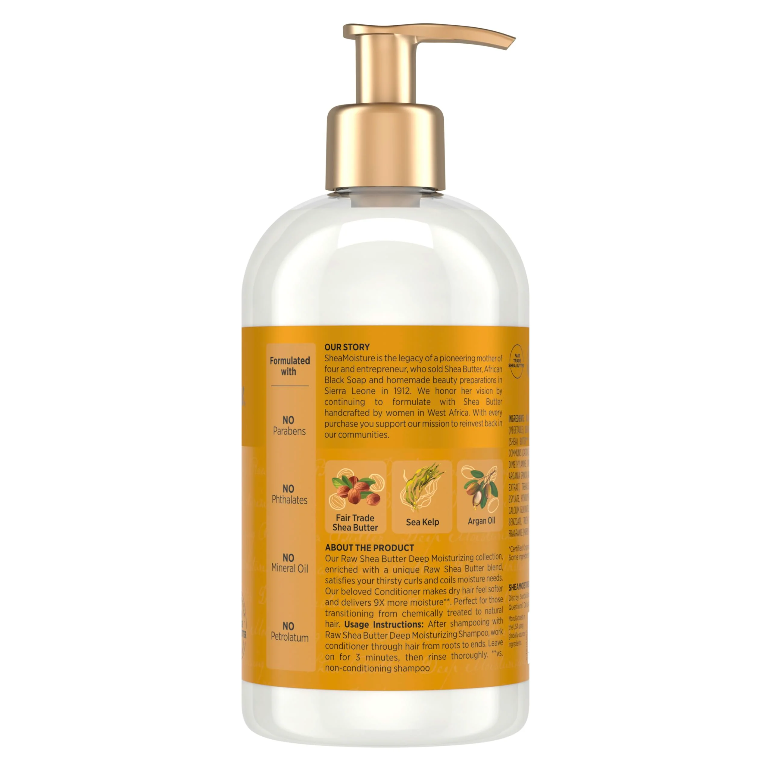 Shea Moisture Conditioner For Curly Hair Raw Shea Butter Restorative Deep Moisturizing Conditioner 13 Oz - Image 2