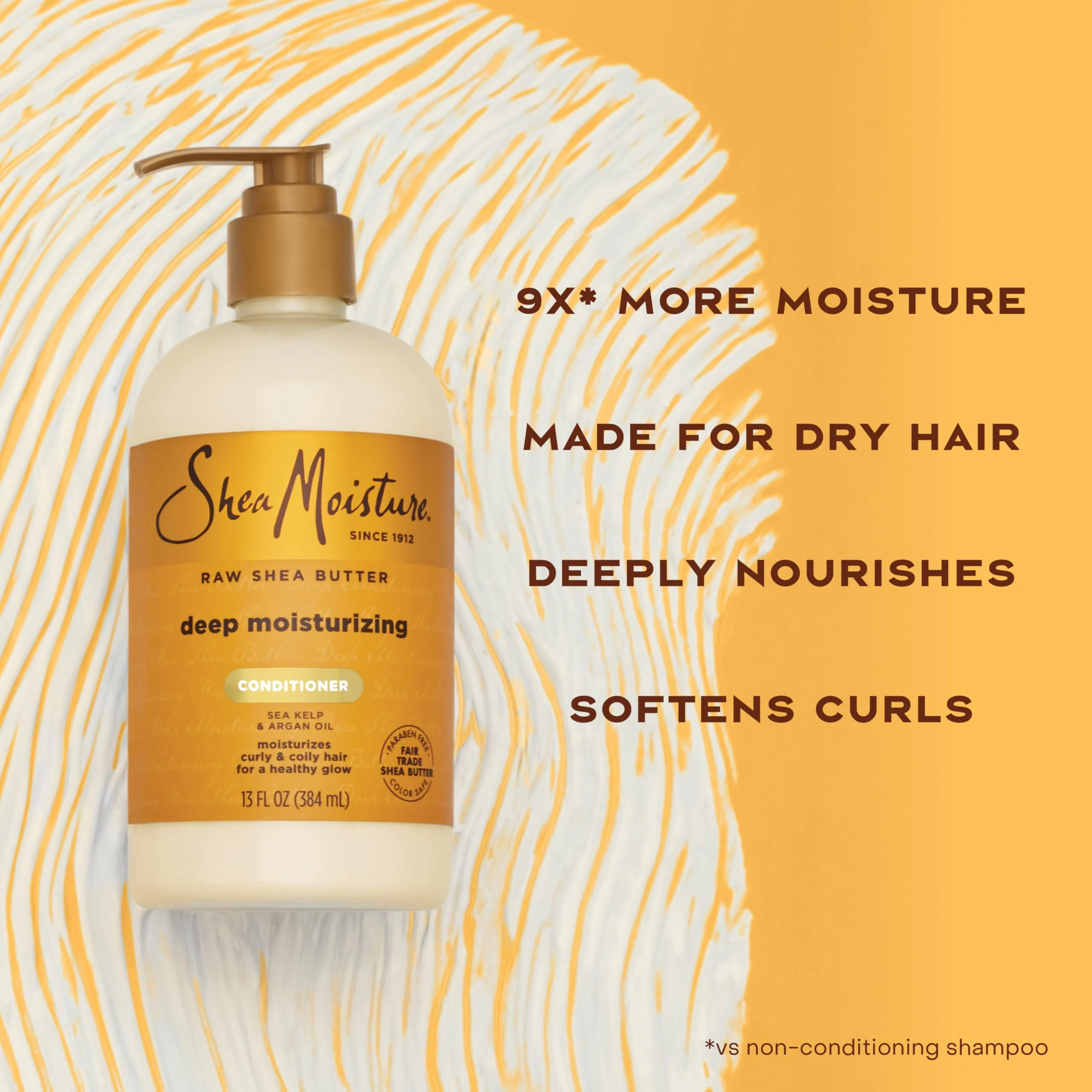 Shea Moisture Conditioner For Curly Hair Raw Shea Butter Restorative Deep Moisturizing Conditioner 13 Oz - Image 6