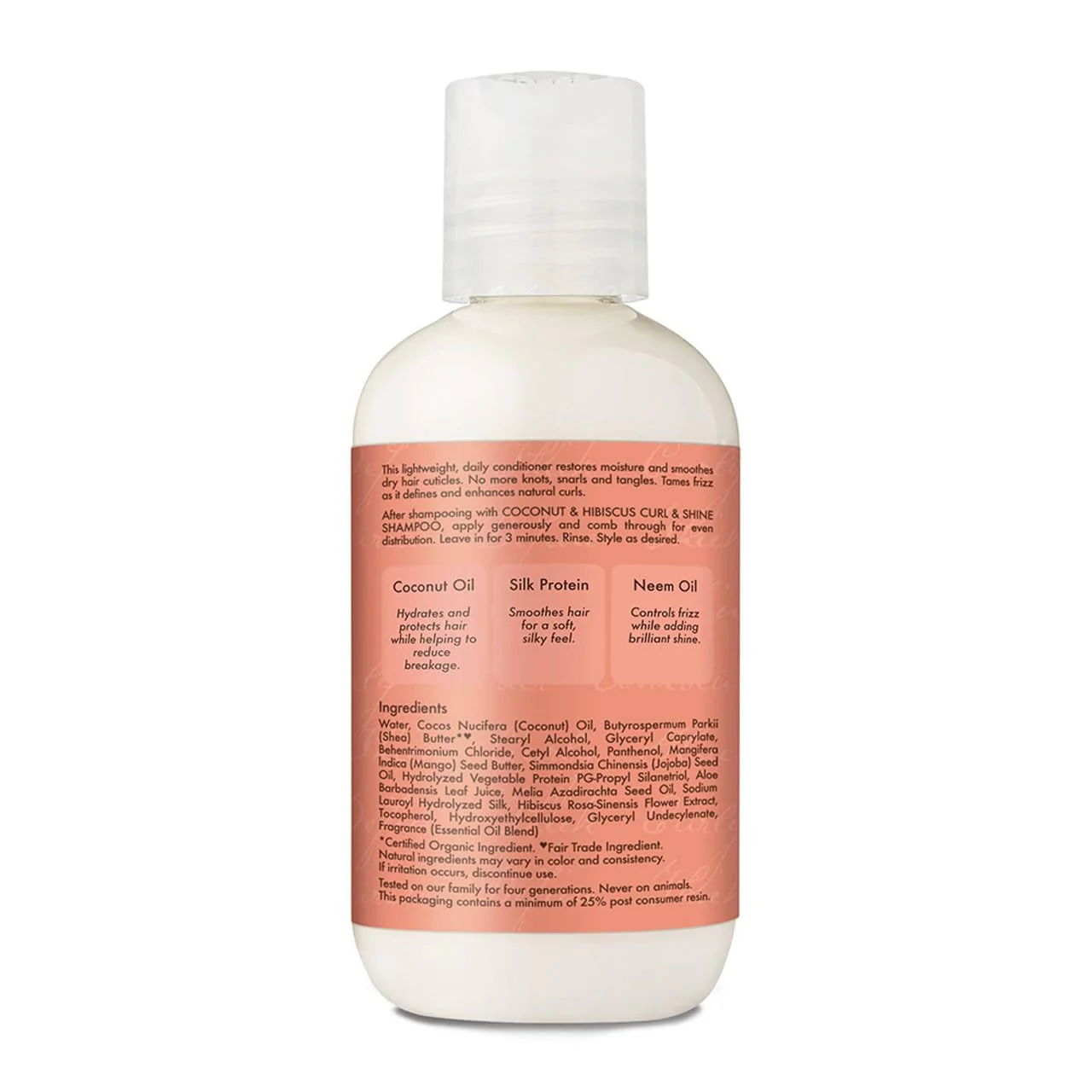 Shea Moisture Curl & Shine Conditioner, Coconut & Hibiscus, 3.2 Ounce - Image 3