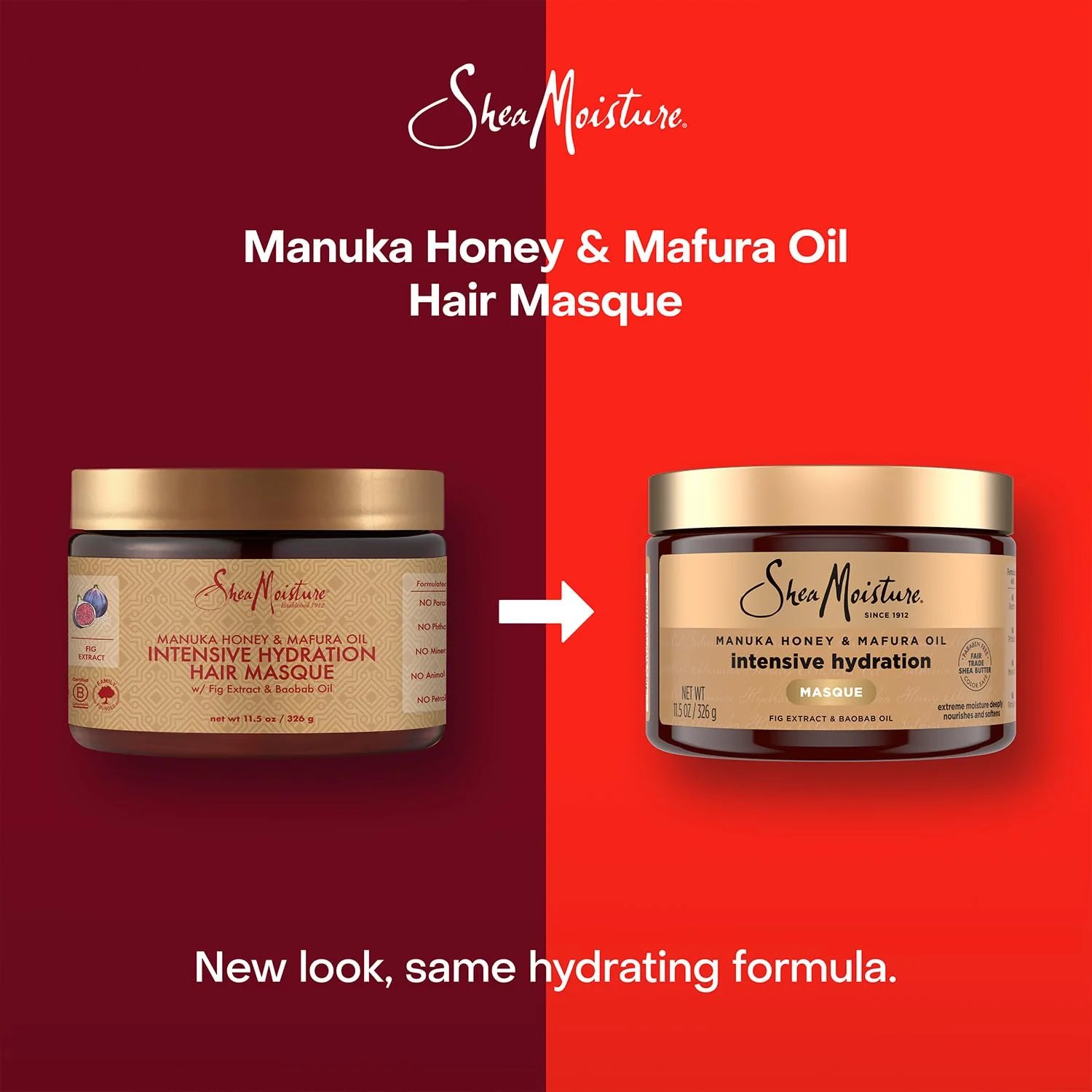 Shea Moisture Hair Mask, Manuka Honey & Mafura Oil Intensive Hydration Masque 2-Pack for Revitalizing Extra Dry, Damaged Hair, Frizz Control, 12 Oz Ea - Image 5