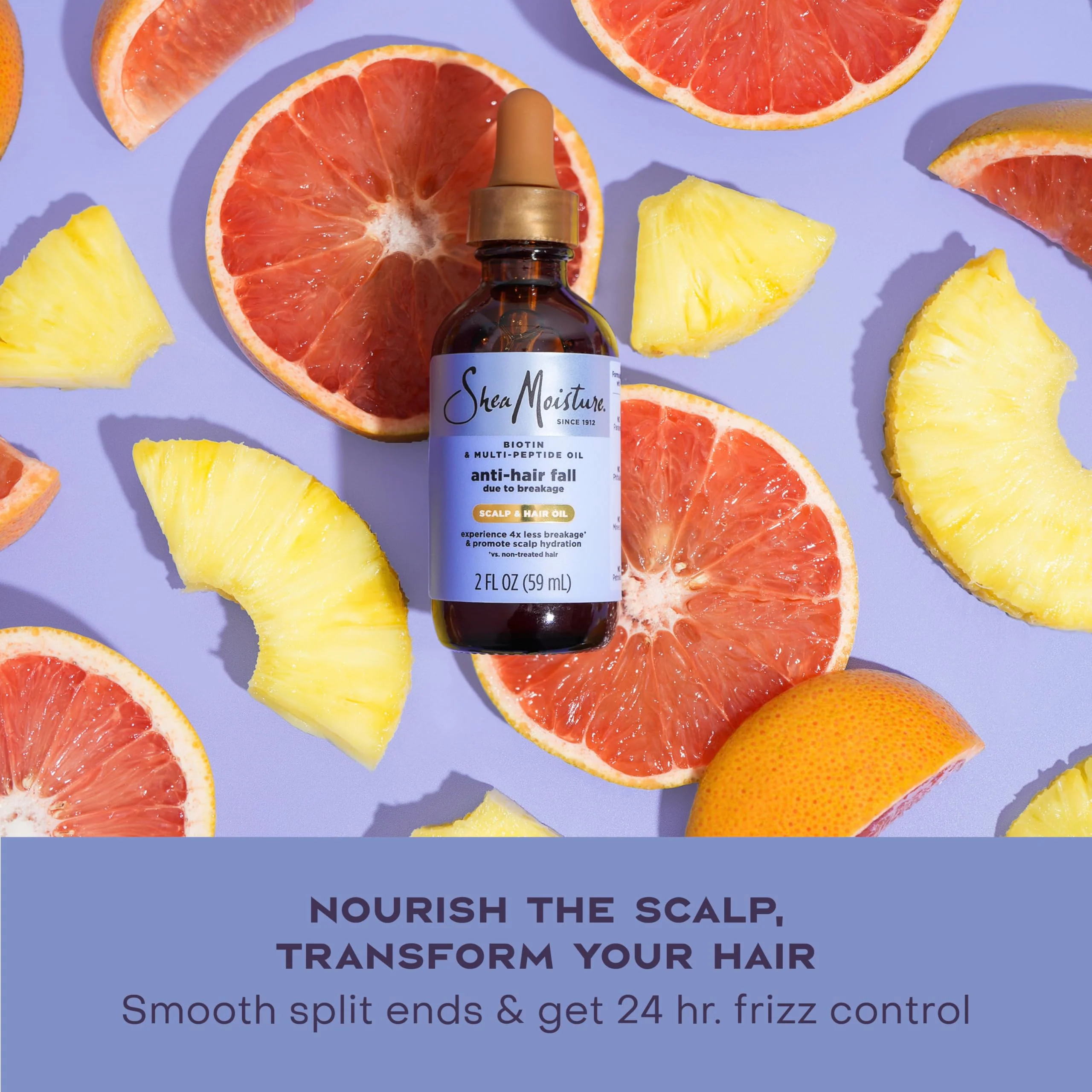 Shea Moisture Scalp & Hair Oil Anti-Hair Fall for Healthy Looking Hair and Moisturized Scalp, with Biotin & Multi-Peptide ScalpBoost Technology, 2 oz - Image 5