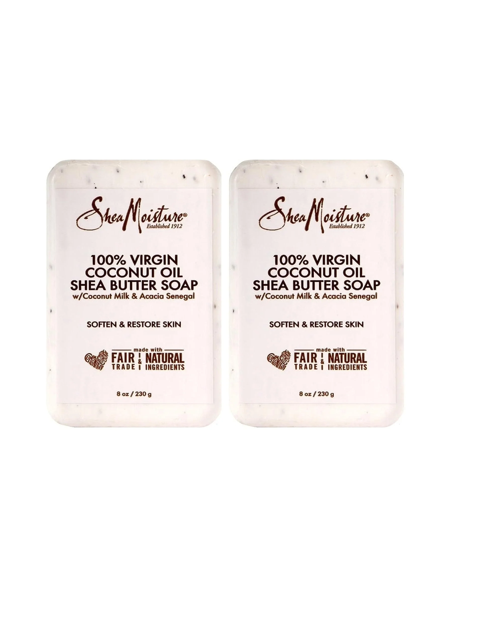 Shea Moisture Soap 8 Ounce Bar 100% Virgin Coconut Oil & Shea (Pack of 2) - Image 2