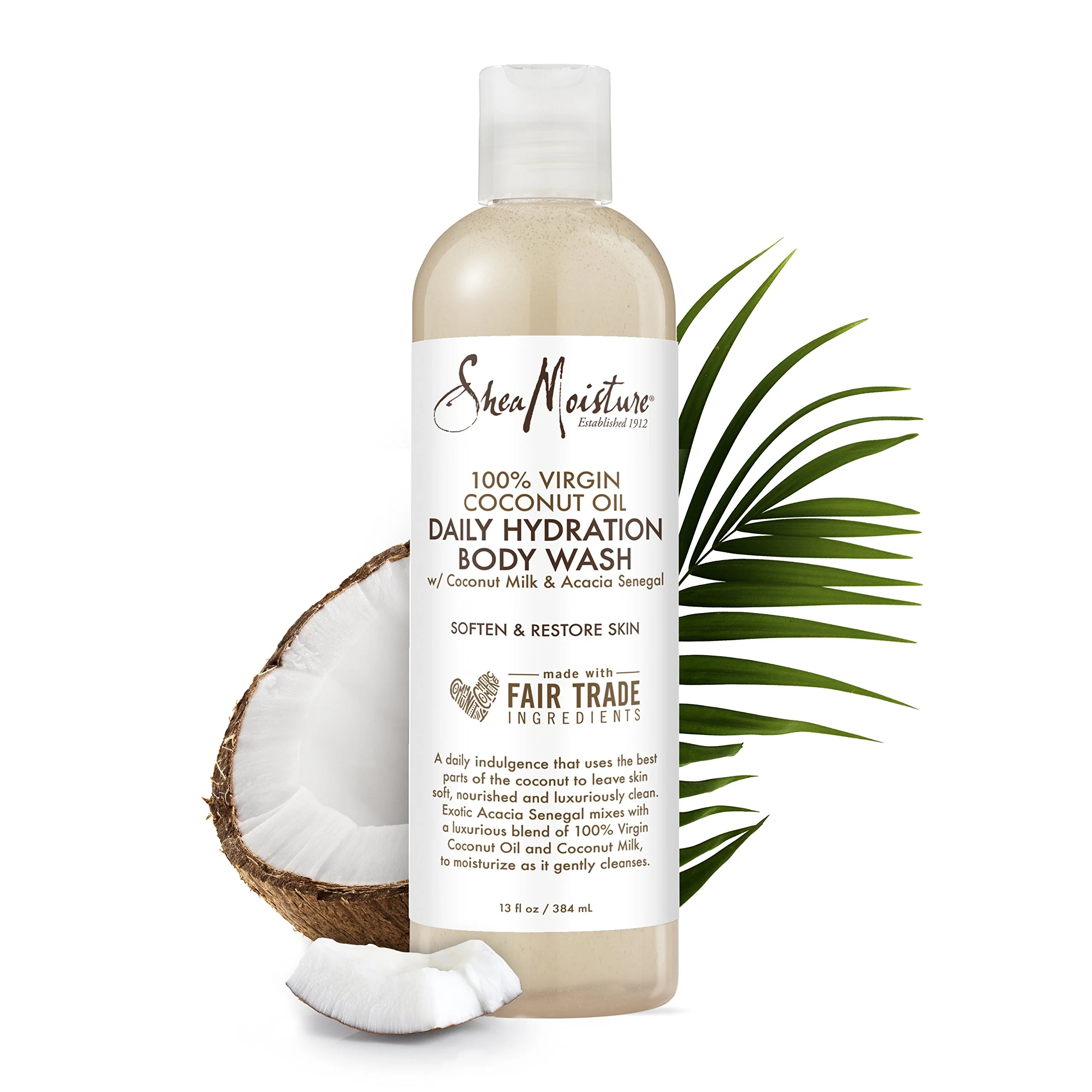 SheaMoisture 100% virgin coconut oil daily hydration bubble bath & body wash, 13 Fluid Ounce - Image 2