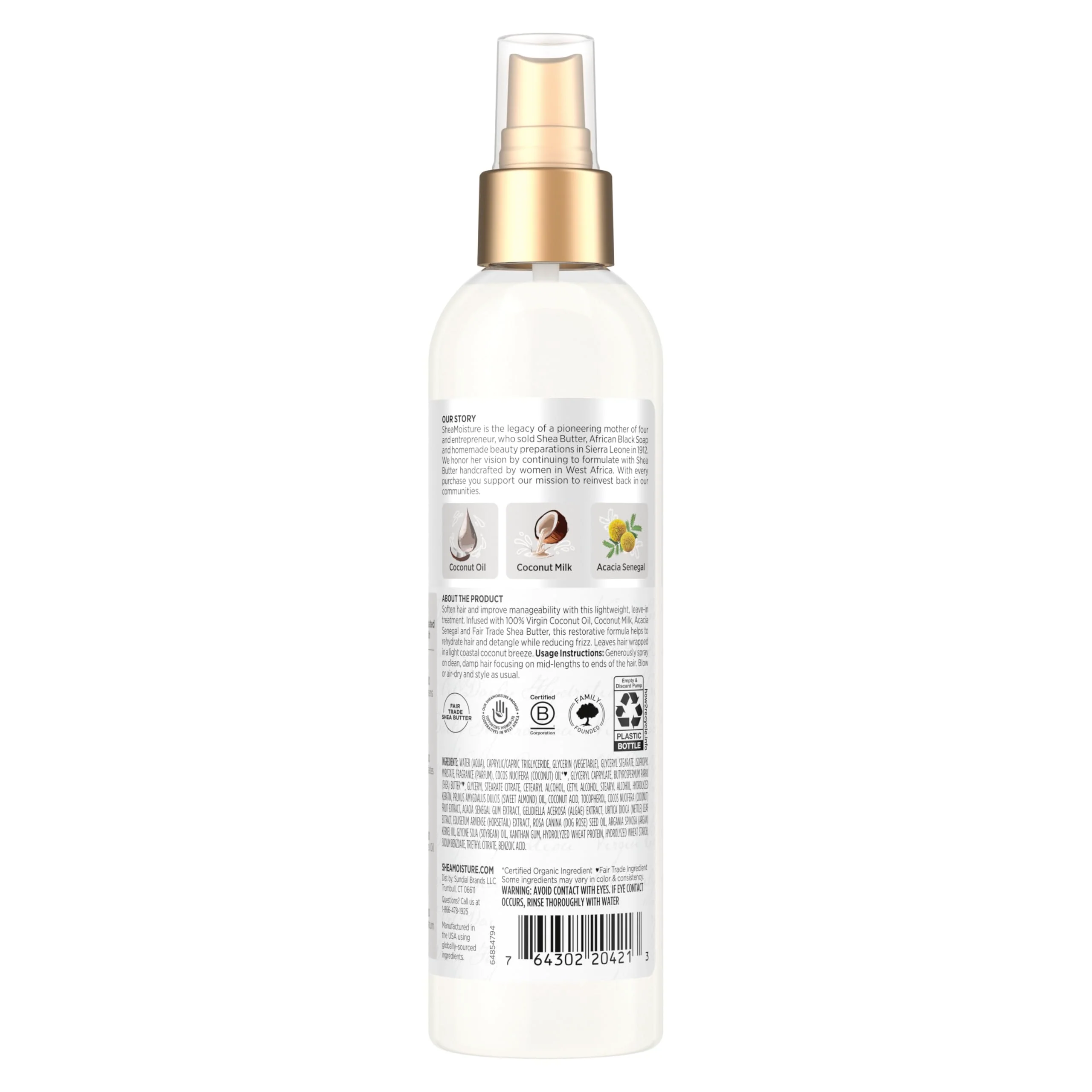 SheaMoisture 100% Virgin Coconut Oil Leave-in Treatment, 8 Ounce - Image 2