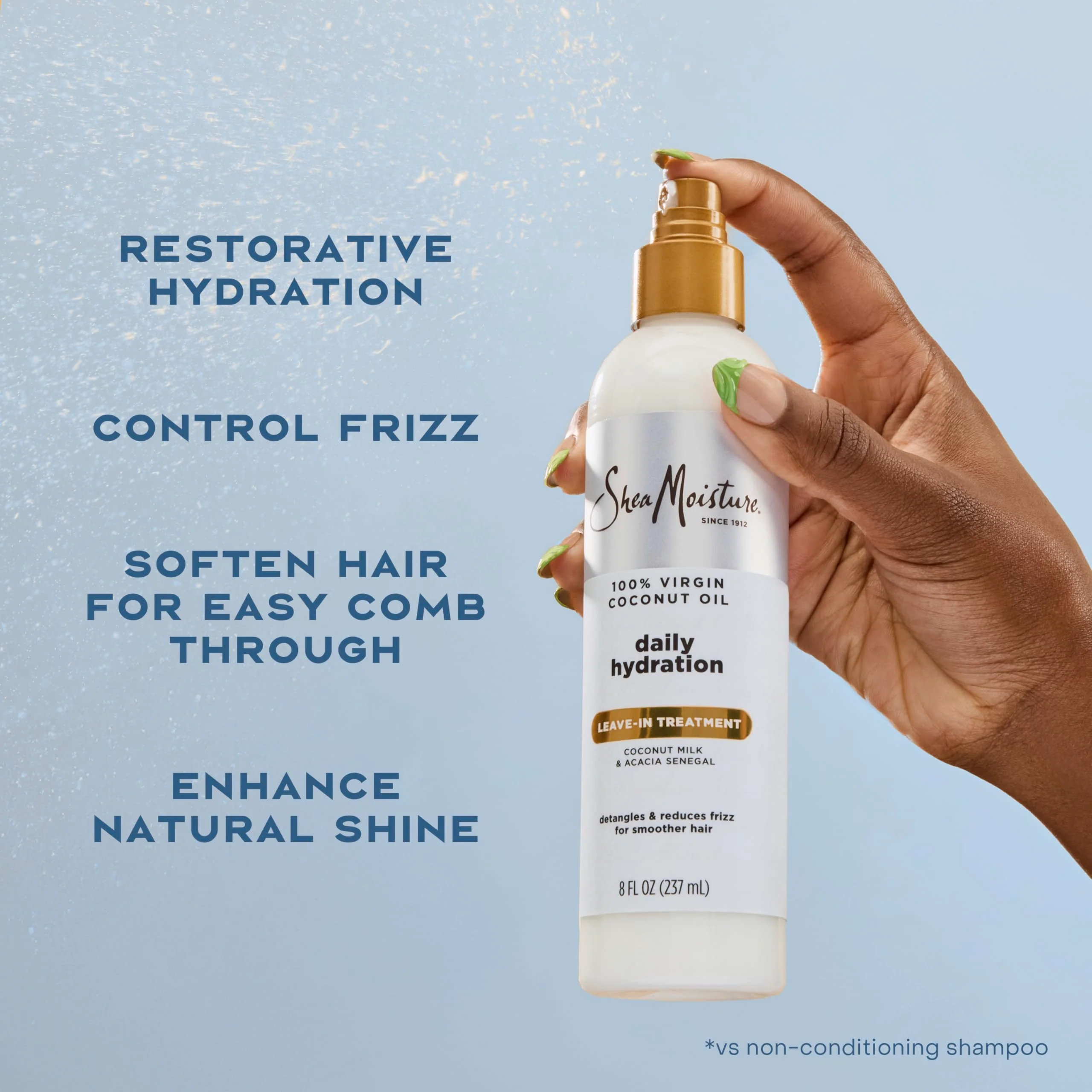 SheaMoisture 100% Virgin Coconut Oil Leave-in Treatment, 8 Ounce - Image 5