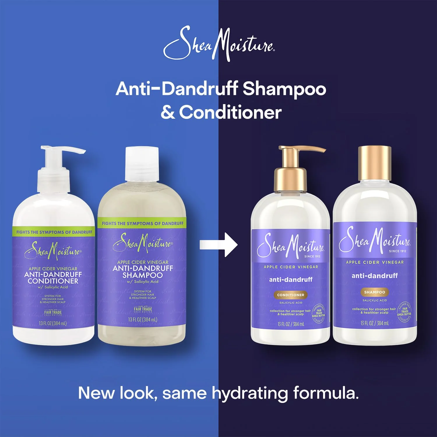 SheaMoisture Anti-Dandruff Shampoo & Conditioner – Apple Cider Vinegar, Shea Butter, 3% Salicylic Acid for Itchy Scalp Relief, 13 Oz Ea - Image 7