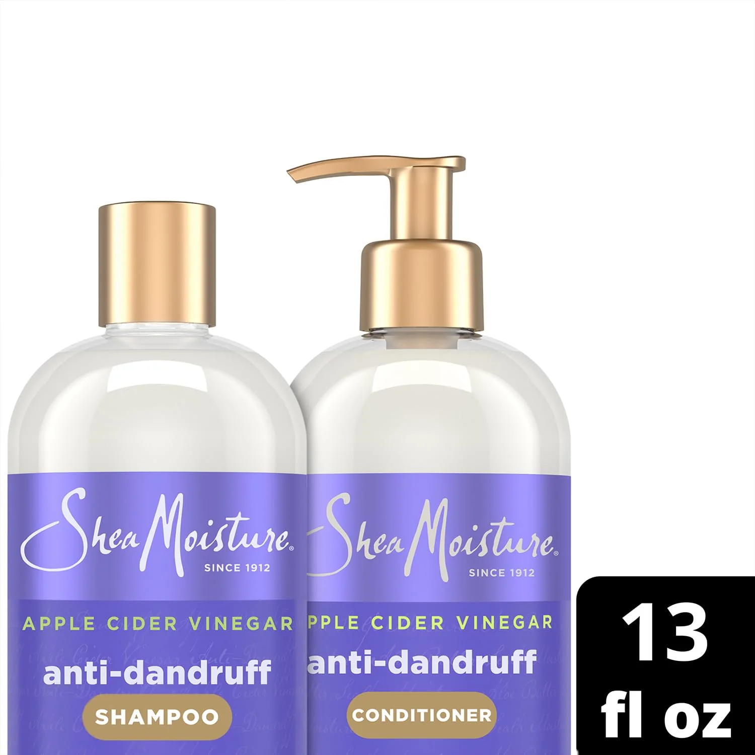 SheaMoisture Anti-Dandruff Shampoo & Conditioner – Apple Cider Vinegar, Shea Butter, 3% Salicylic Acid for Itchy Scalp Relief, 13 Oz Ea - Image 8