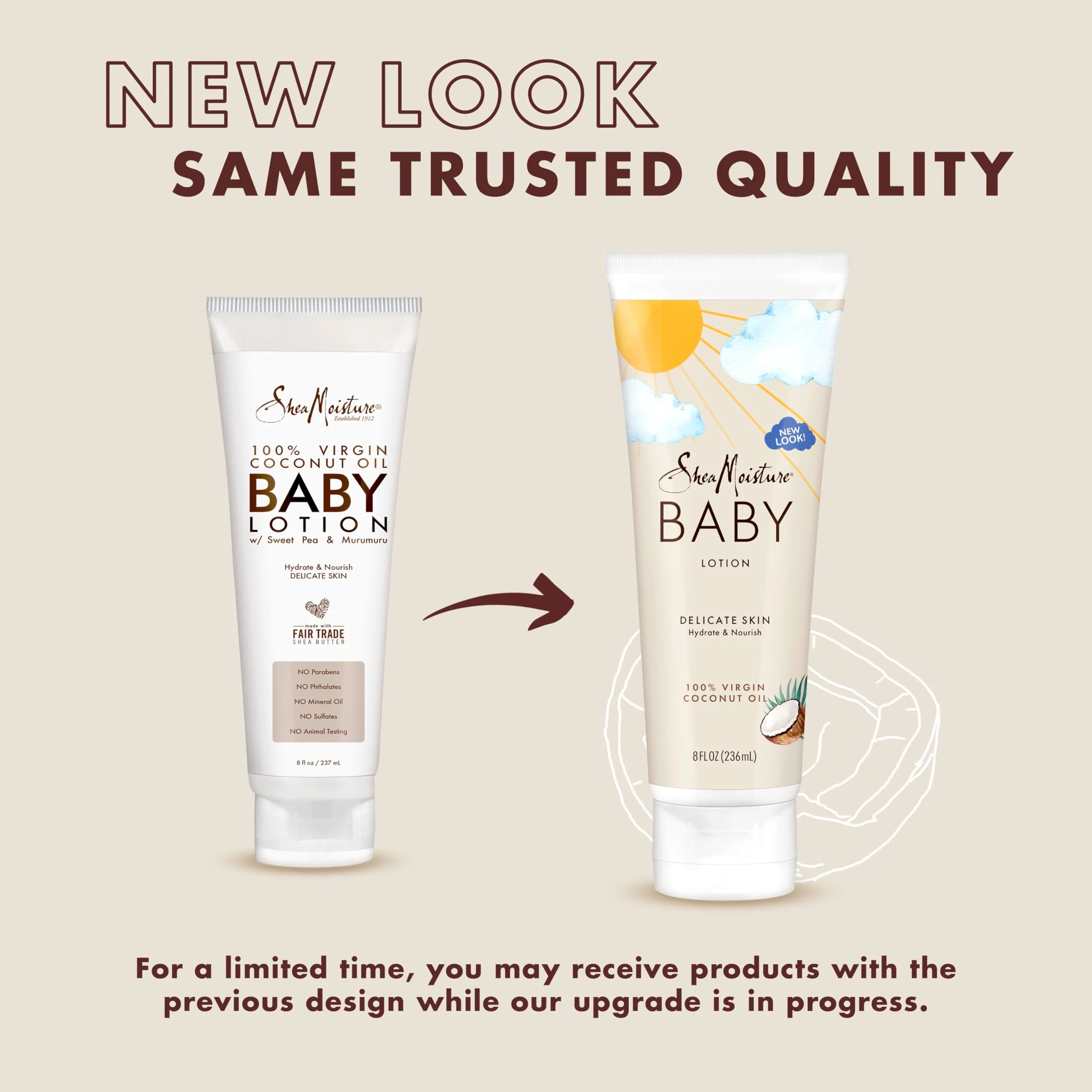 SheaMoisture Baby Lotion 100% Virgin Coconut Oil for Baby Skin Baby Lotion Clear Skin Moisturizer 8 oz - Image 3