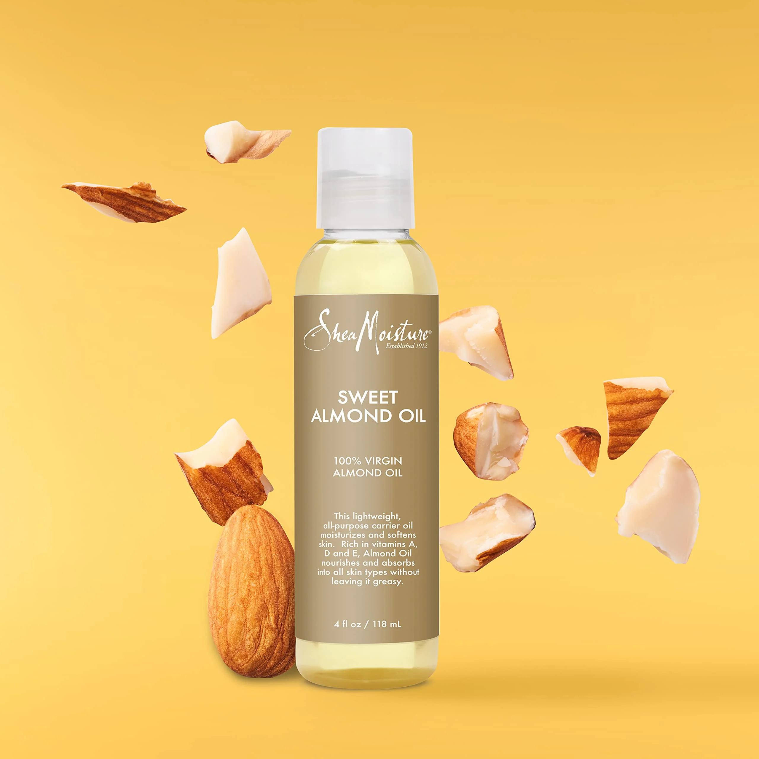 SheaMoisture Body Oil for Dry Skin Sweet Almond Oil Cruelty Free 4 oz - Image 2
