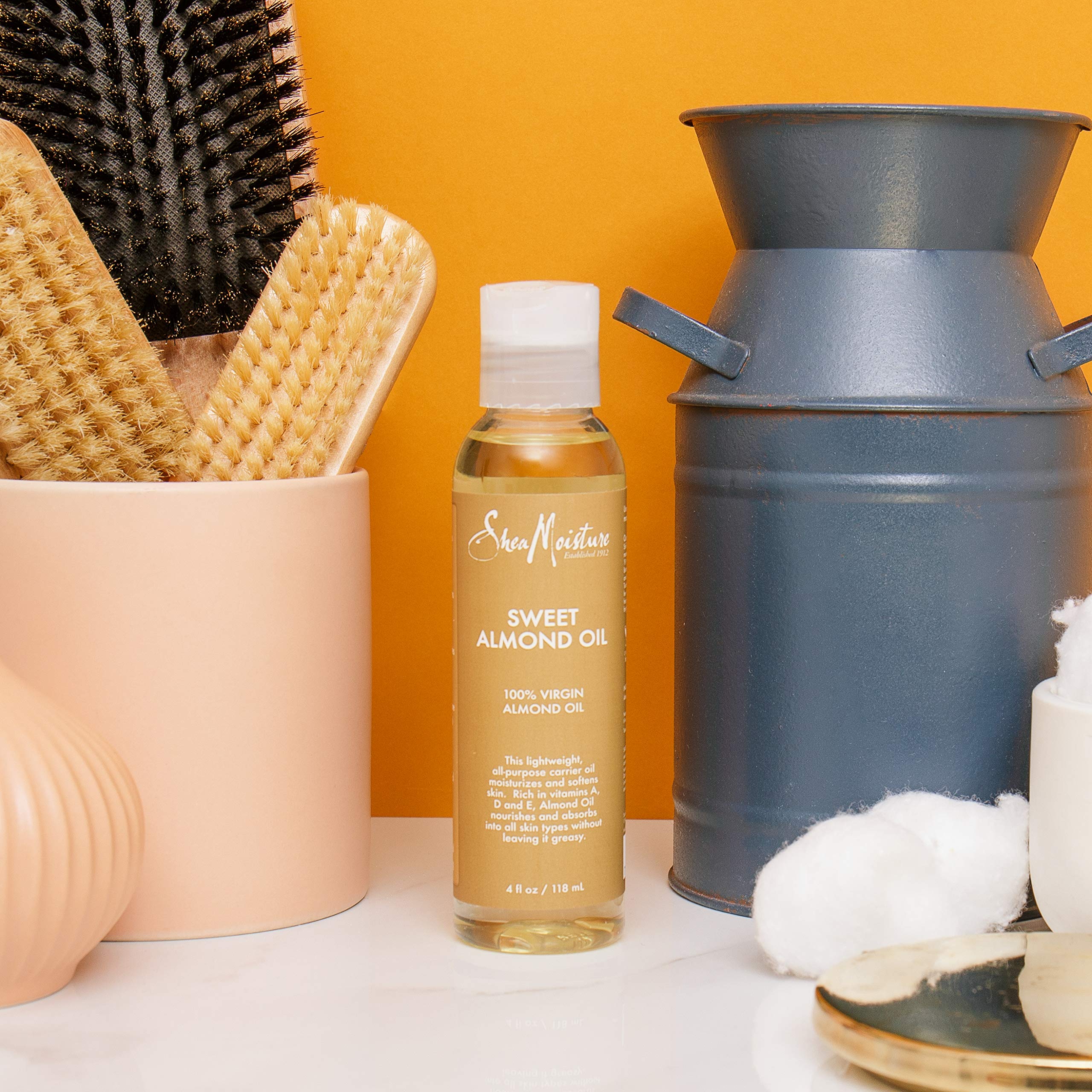 SheaMoisture Body Oil for Dry Skin Sweet Almond Oil Cruelty Free 4 oz - Image 3