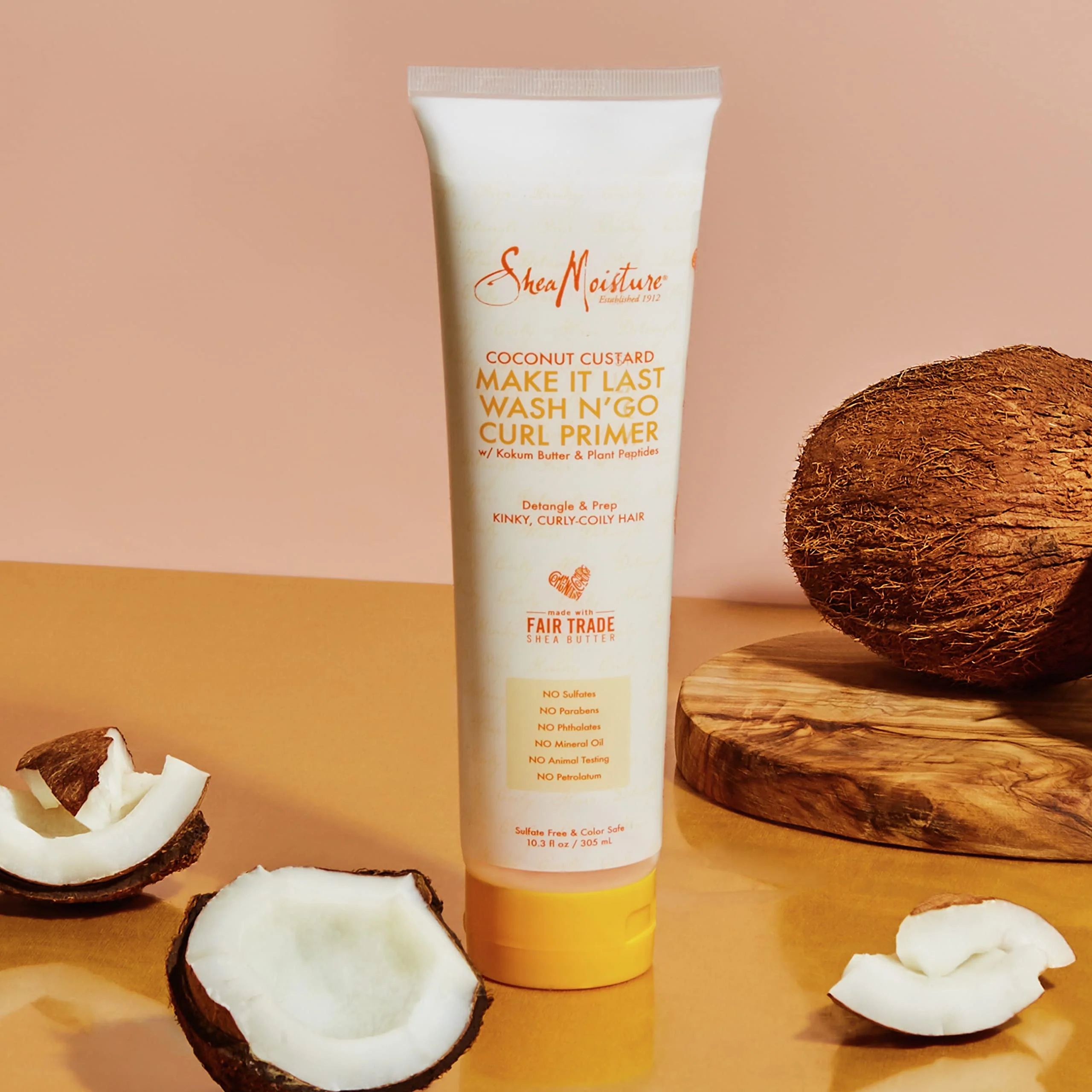 SheaMoisture Coconut Custard Curl Defining Cream - Make It Last Wash N' Go Primer, Enhancer & Detangler for Wavy & Curly Hair, Organic Shea Butter, 10.3 Oz - Image 9