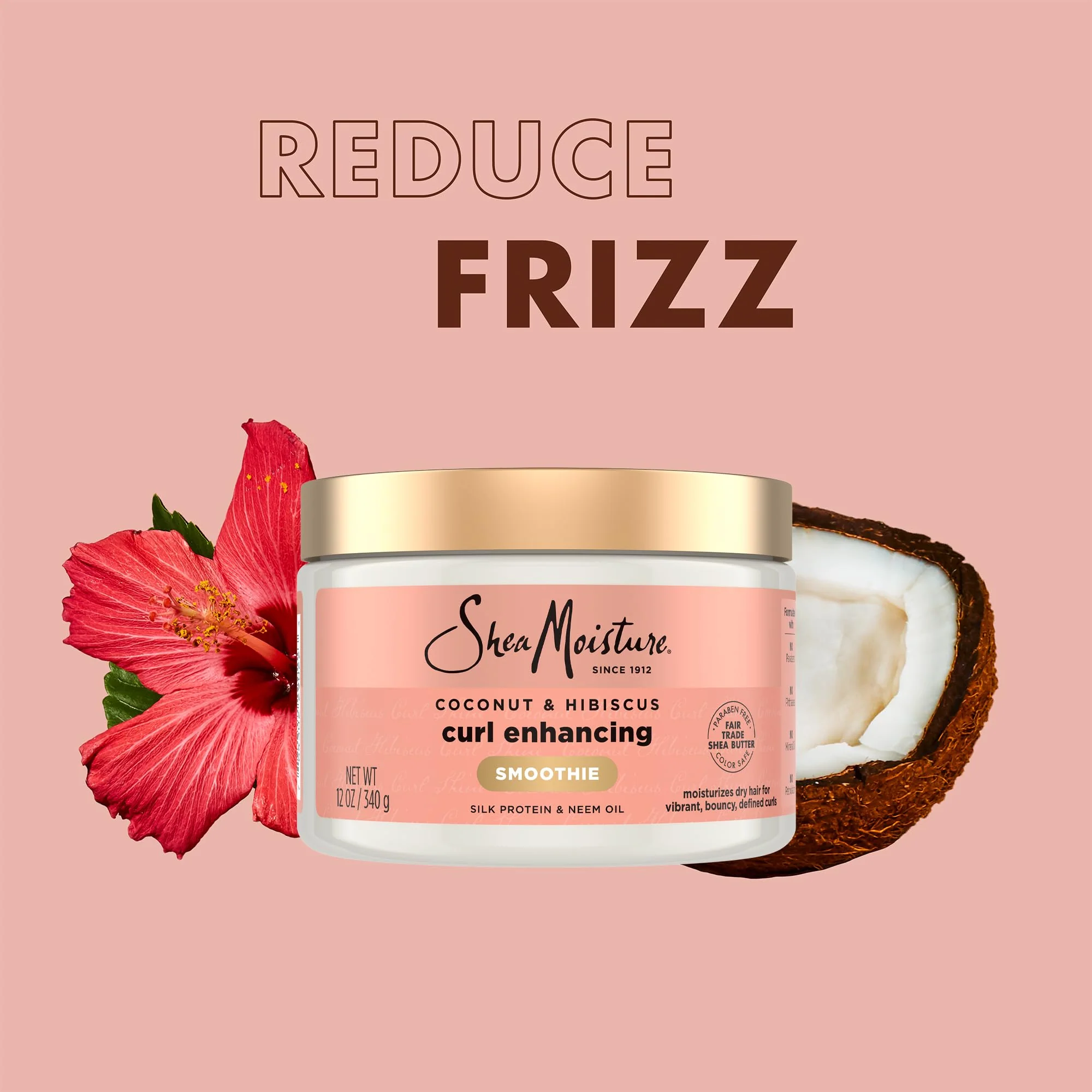 SheaMoisture Curl Care Bundle, Coconut & Hibiscus, Locks Enhancing Smoothie, Hold & Shine Moisture Mist, Frizz Free Mousse for Curly Hair, Wavy Styles, Natural - Image 4