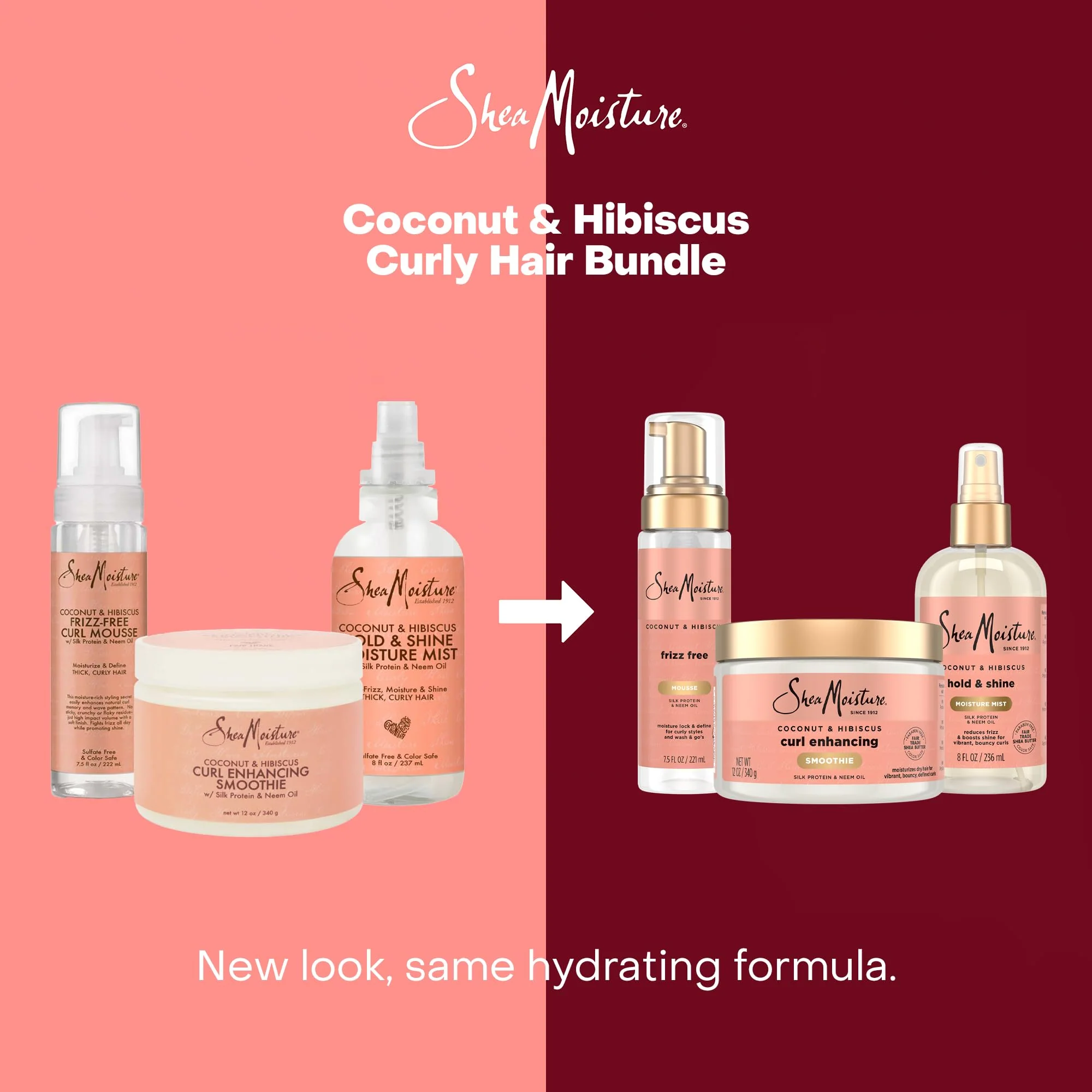SheaMoisture Curl Care Bundle, Coconut & Hibiscus, Locks Enhancing Smoothie, Hold & Shine Moisture Mist, Frizz Free Mousse for Curly Hair, Wavy Styles, Natural - Image 9
