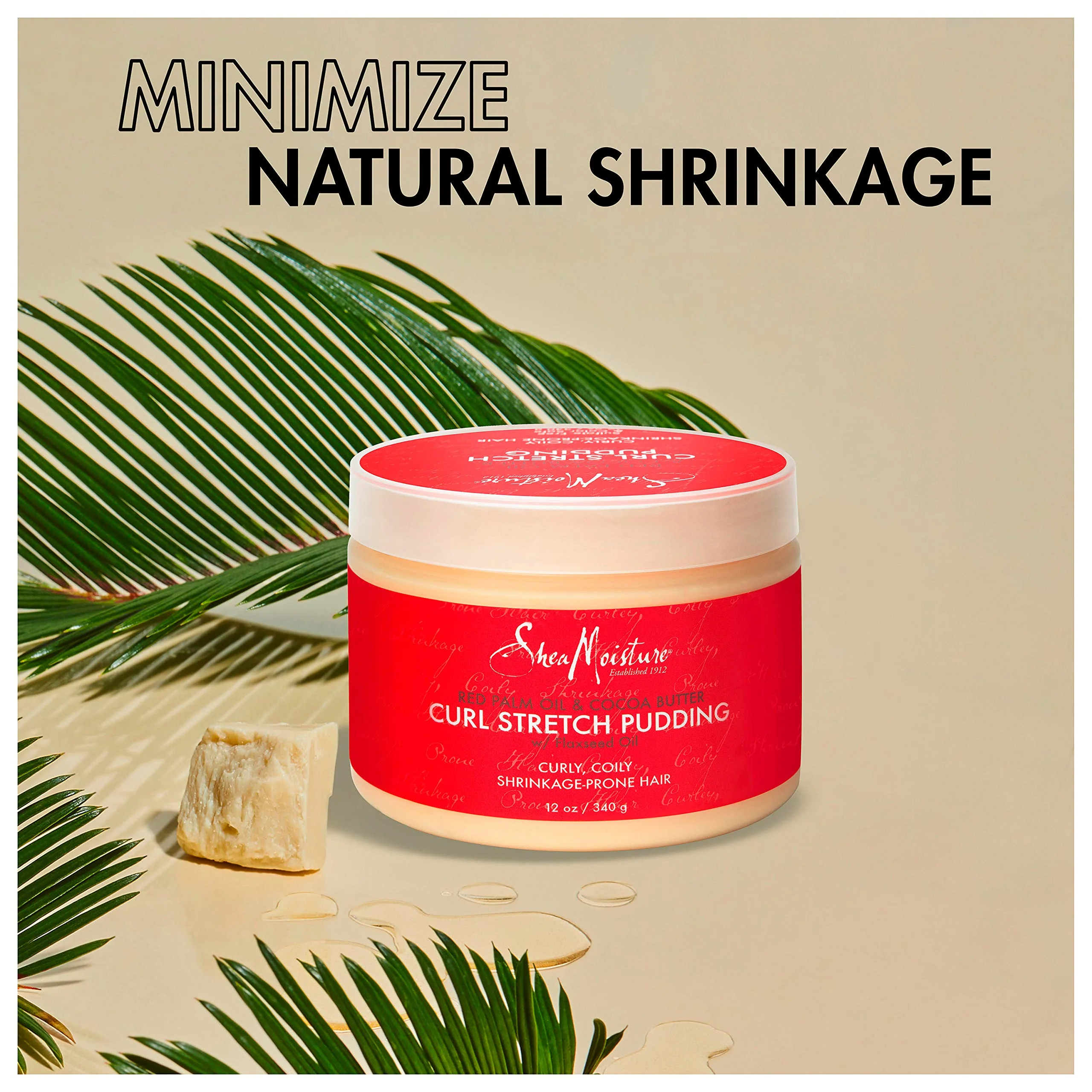 Sheamoisture Curl Stretch Pudding for Curls Red Palm Oil and Cocoa Butter with Shea Butter 11.5 oz - Image 2