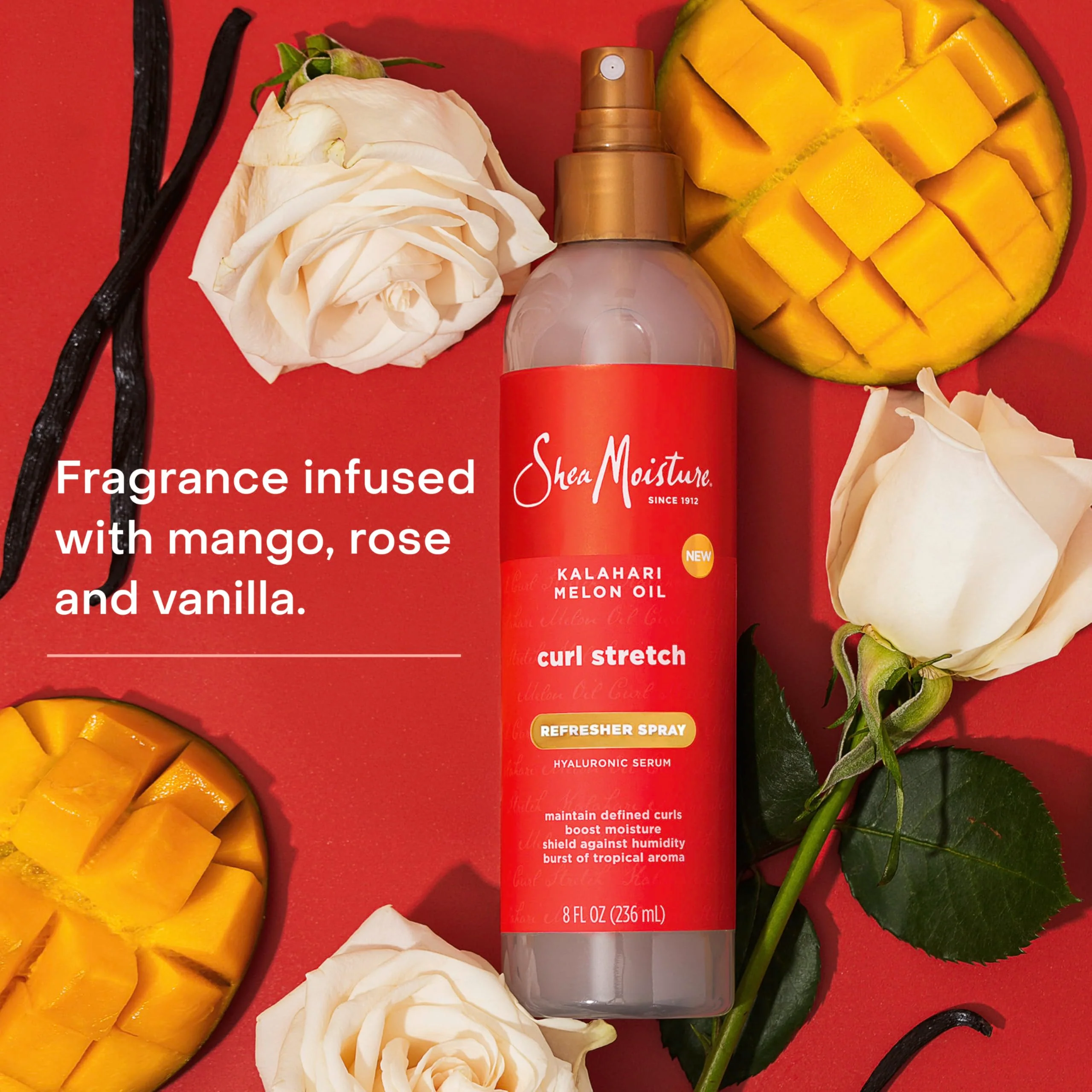 SheaMoisture Curl Stretch Refresher Spray Kalahari Melon Oil and Marula Oil Between Wash Style Stretcher Boosts Hydration, Fights Humidity and Frizz with Hyaluronic Serum 8 Fl Oz - Image 7