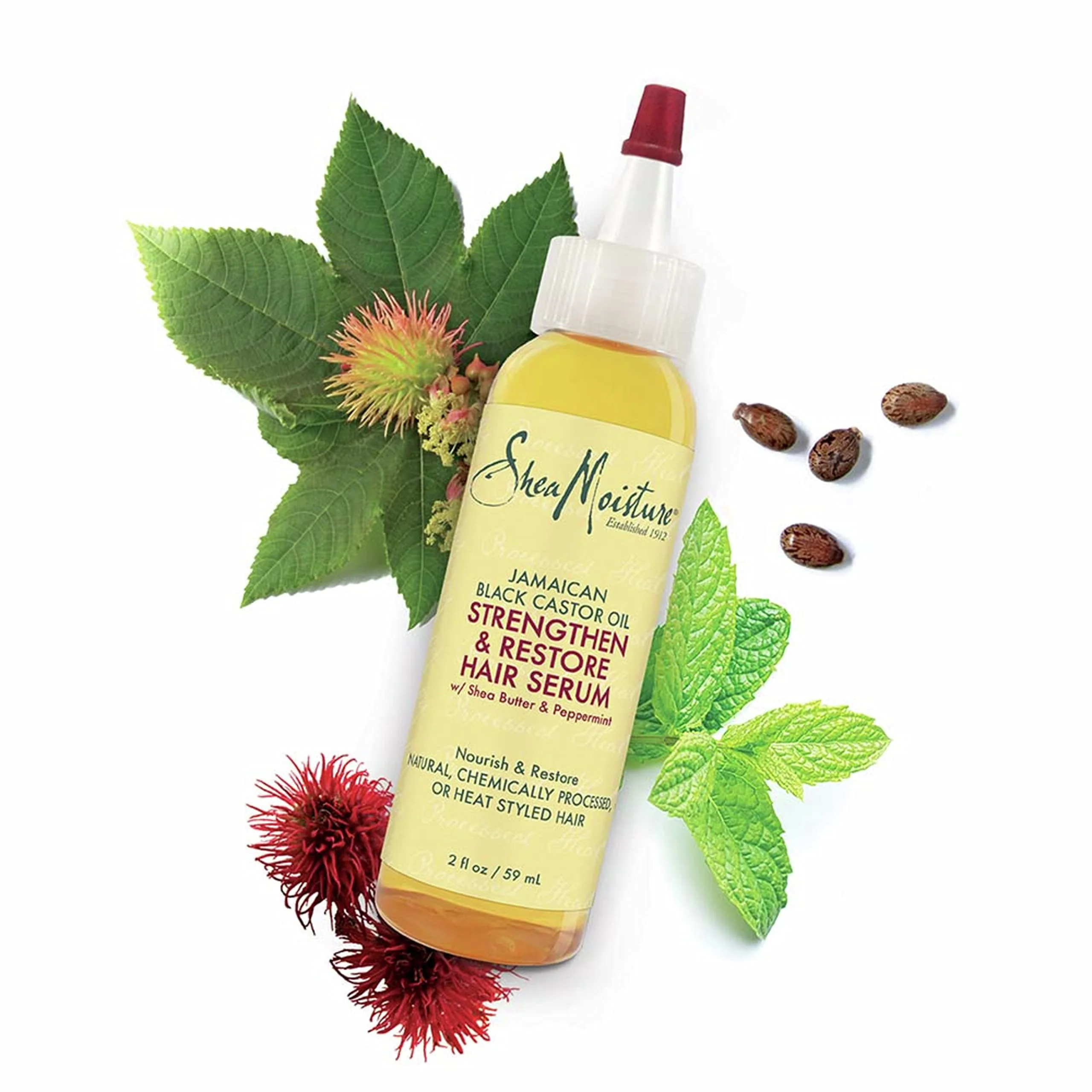 SheaMoisture Hair Serum Oil for Damaged Hair Jamaican Black Castor Oil Hair Oil with Shea Butter 2 oz - Image 2