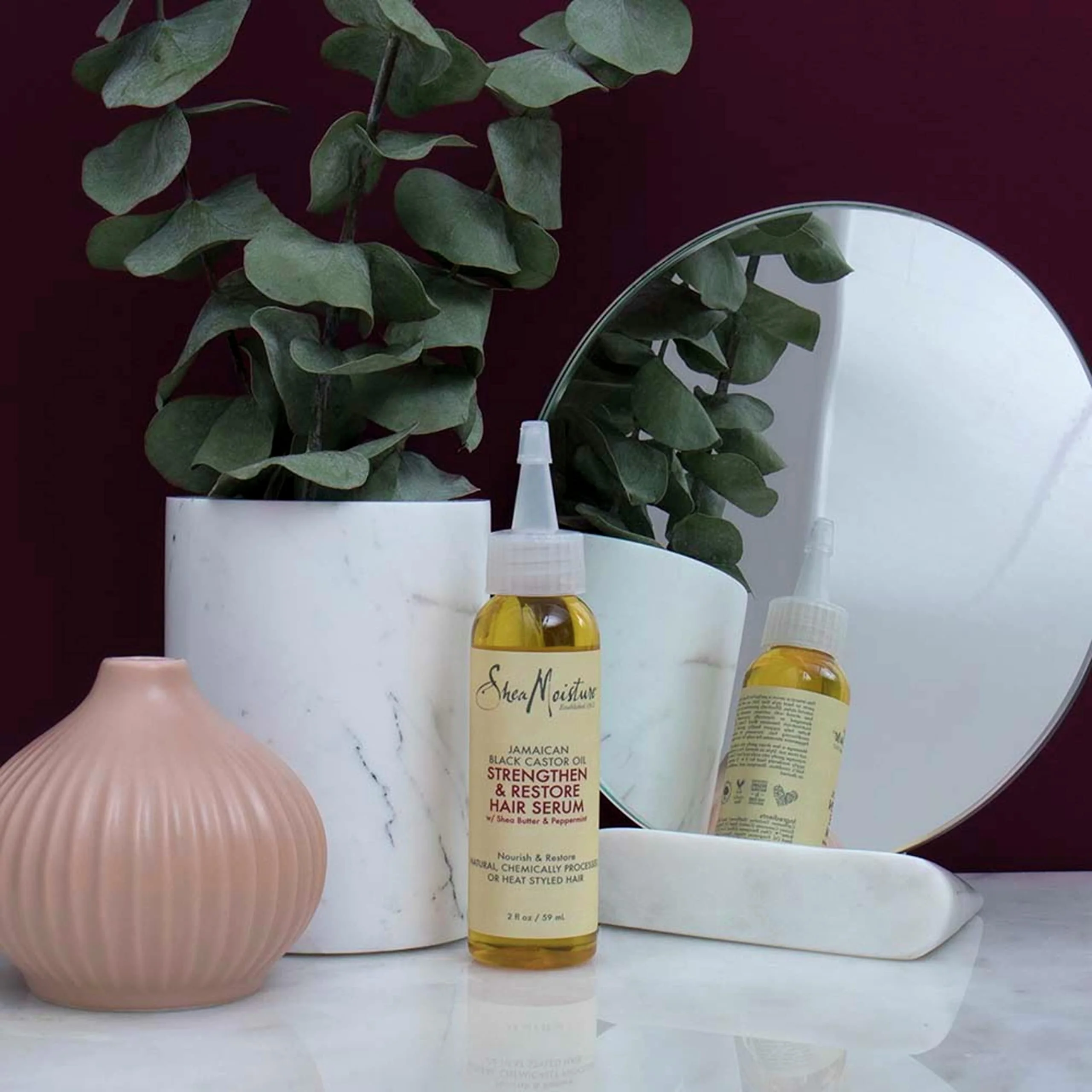 SheaMoisture Hair Serum Oil for Damaged Hair Jamaican Black Castor Oil Hair Oil with Shea Butter 2 oz - Image 3