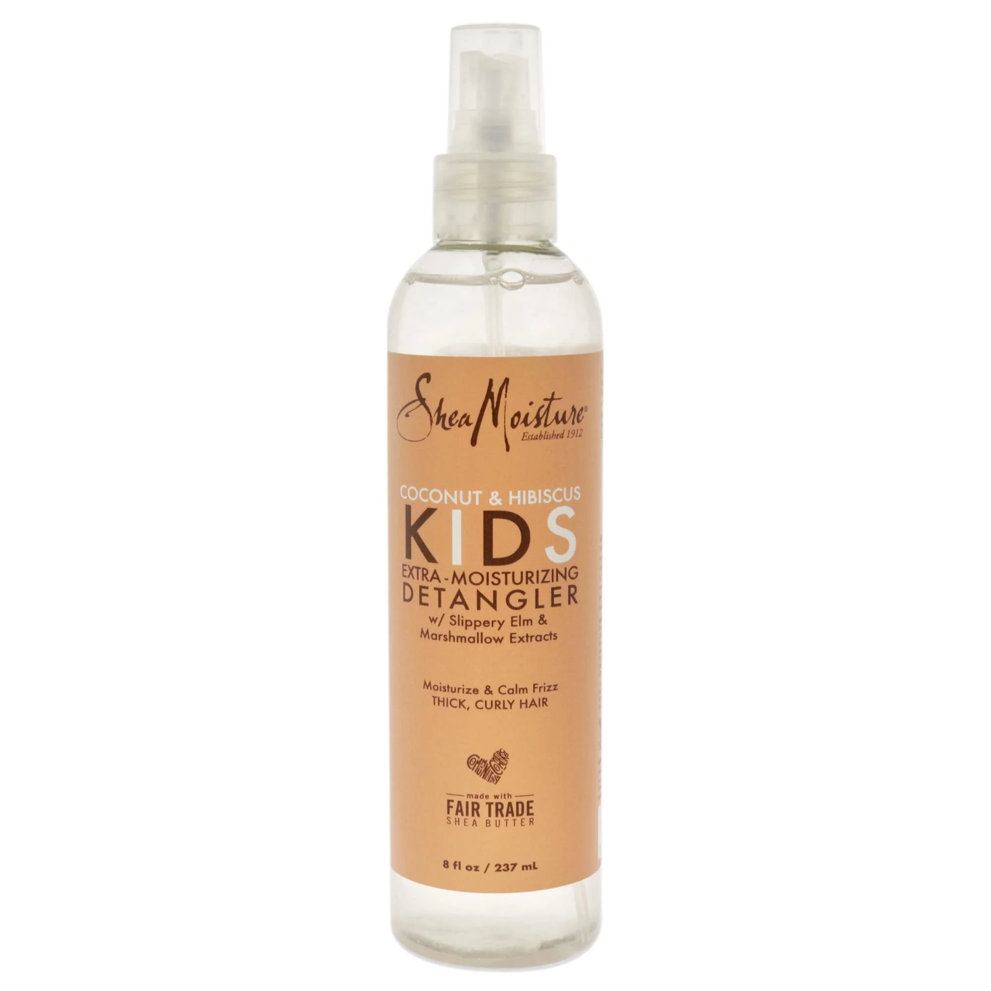 SheaMoisture Kids Detangler for Curly Hair, Extra Moisturizing Coconut & Hibiscus with Shea Butter, 8 oz