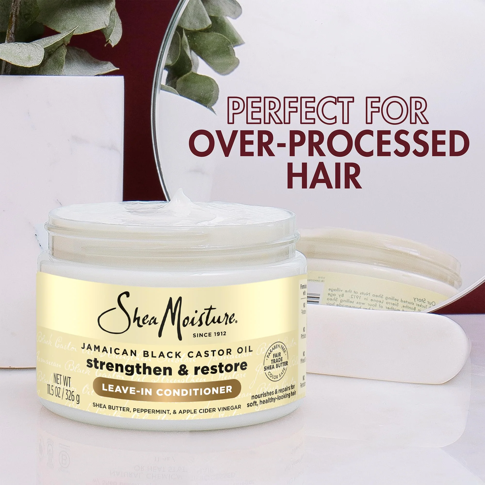 SheaMoisture Leave-In Conditioner Bundle, Coconut & Hibiscus Curl Enhancing Smoothie for Curly Hair, Frizz Control + Jamaican Black Castor Oil Strengthen & Restore for Hair Repair - Image 8