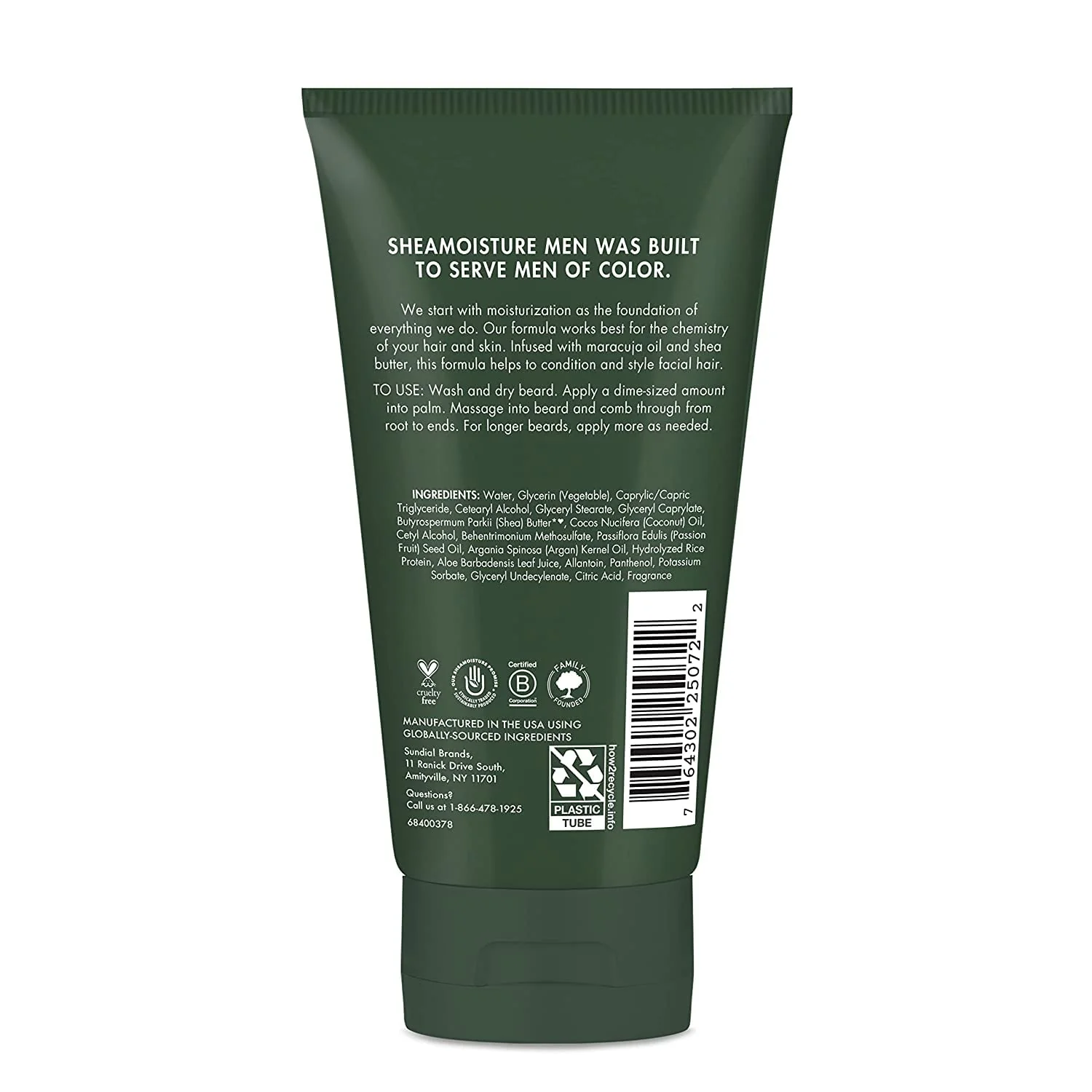 SheaMoisture Men Full Beard Detangler and Conditioner with Maracuja Oil & Shea Butter - Rich Moisturizing Cream to Soften and Detangle, Pack of 2-4 Oz Ea - Image 2