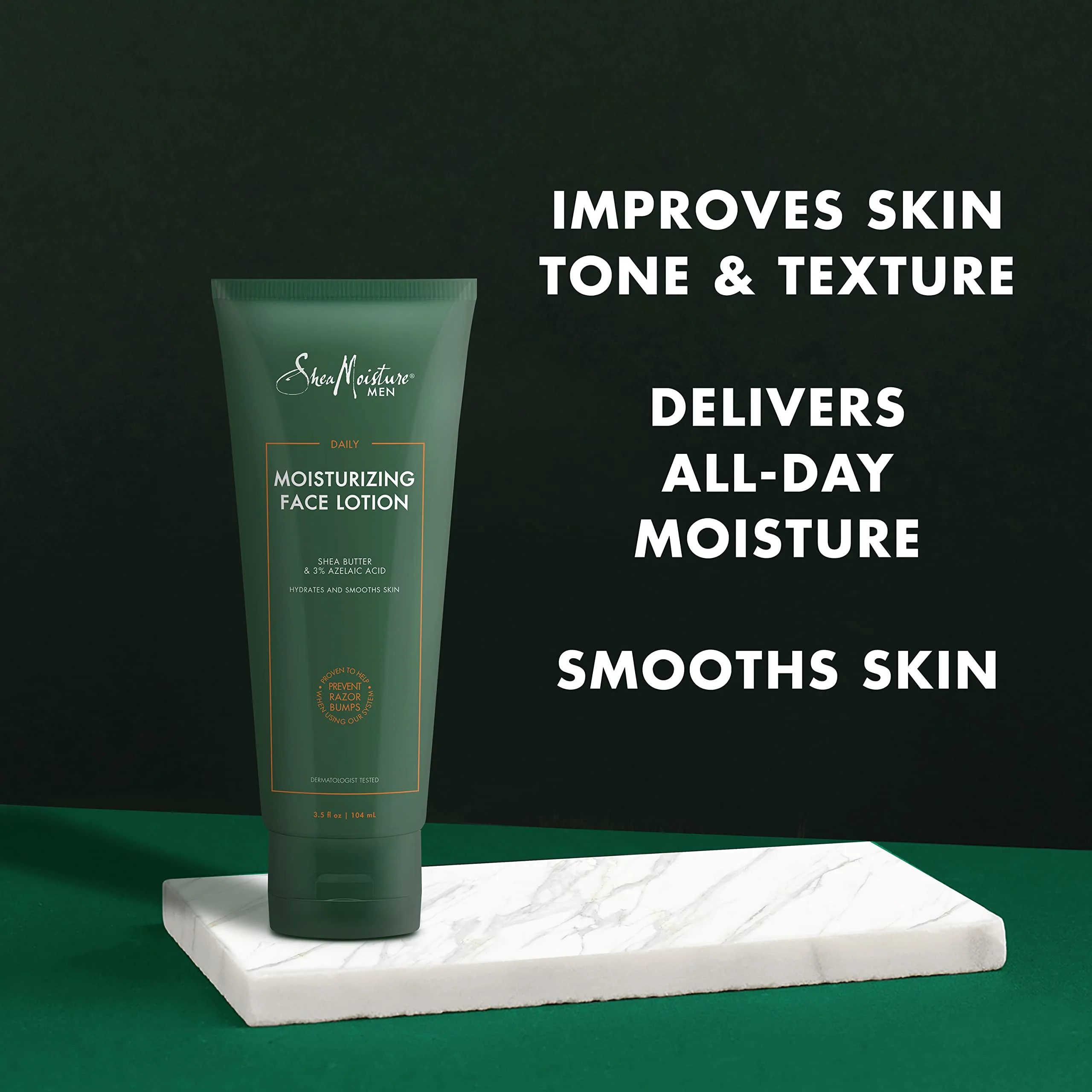 SheaMoisture Men Lotion for Soft, Smooth Skin Daily Moisturizing Face Lotion Dermatologist-Tested Skin Care Proven to Prevent Razor Bumps When Using Our System 3.5 oz - Image 3