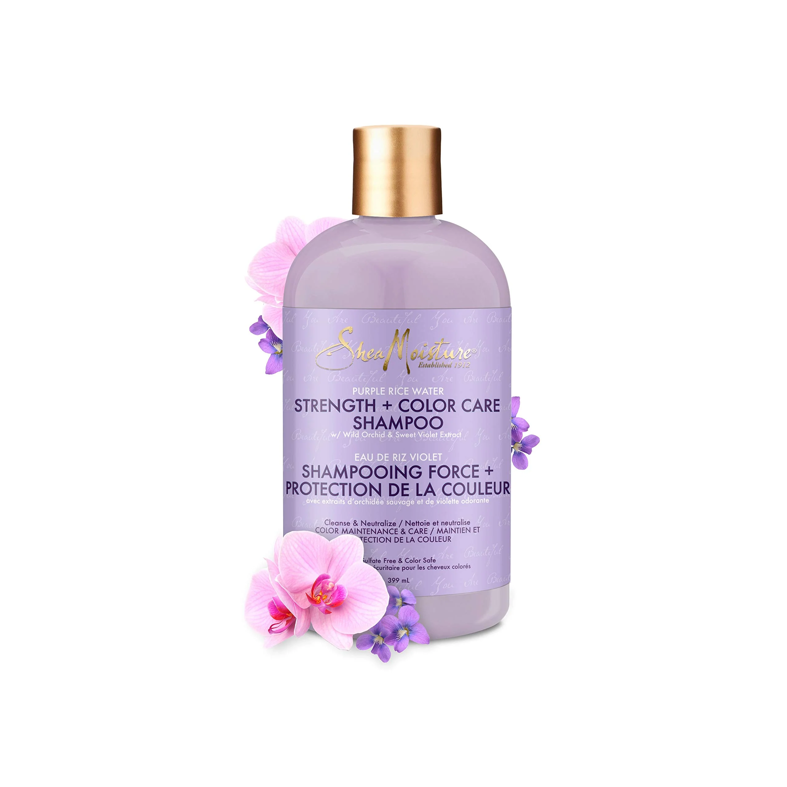 SheaMoisture Purple Rice Water Strength + Color Care Shampoo for Damaged Hair 13.5 fl ounce - Image 4