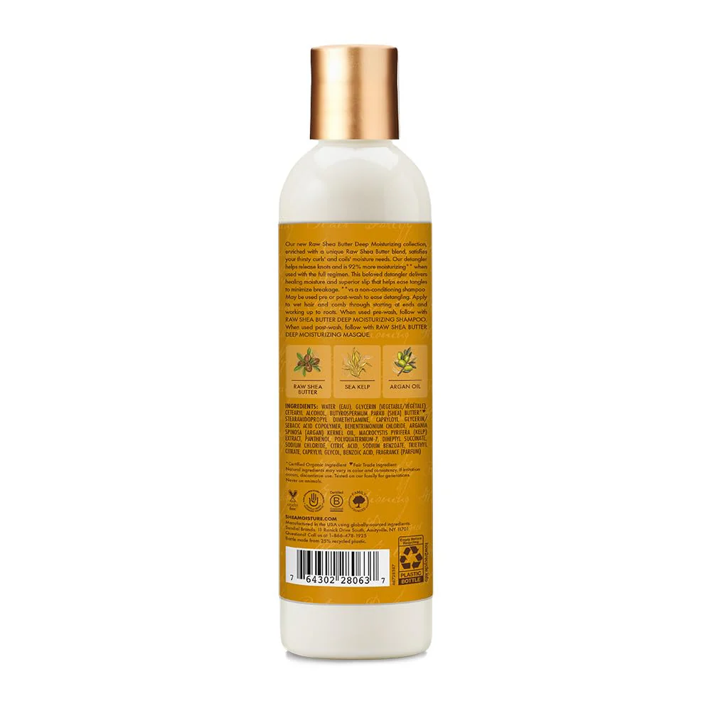 SheaMoisture Raw Shea Butter Deep Moisturizing Detangler for Dry, Damaged Hair, Hair Styling Product Formulated with Sea Kelp and Argan Oil 8 oz - Image 2