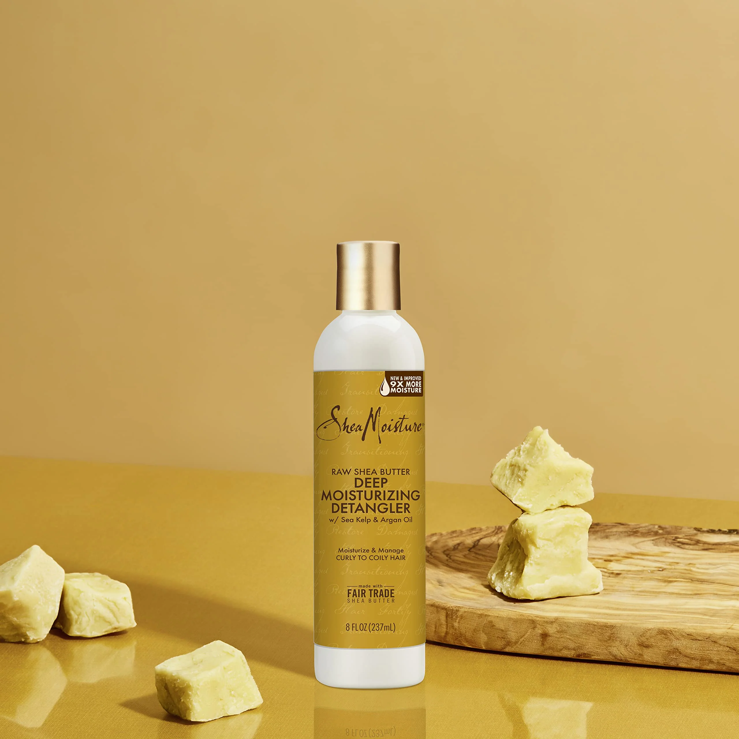 SheaMoisture Raw Shea Butter Deep Moisturizing Detangler for Dry, Damaged Hair, Hair Styling Product Formulated with Sea Kelp and Argan Oil 8 oz - Image 9