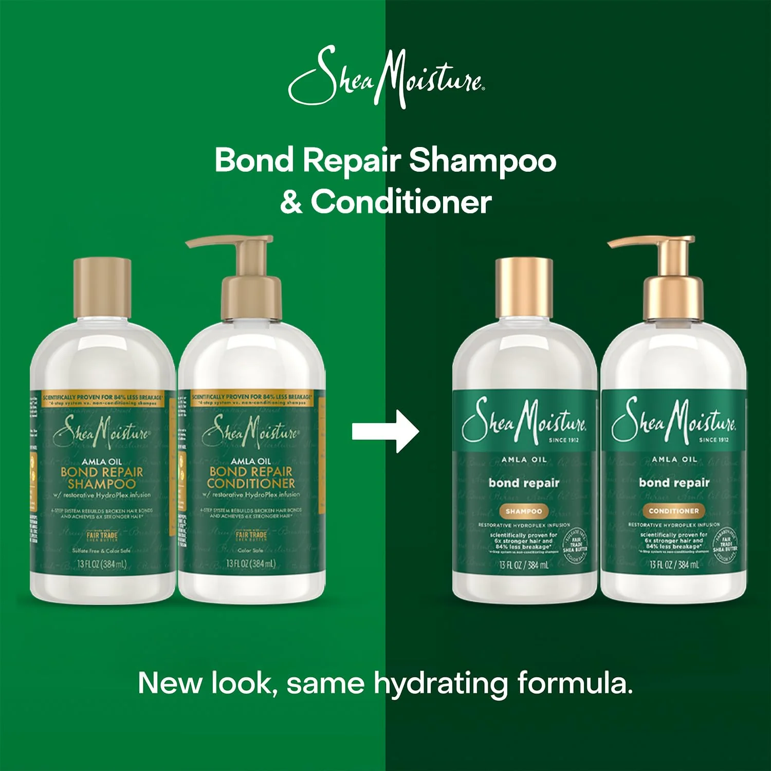 SheaMoisture Shampoo & Conditioner, Amla Oil, Bond Repair Hair Treatment for Dry, Damaged Hair, Anti-Frizz Products for Curly Hair, 13 Oz Ea - Image 8