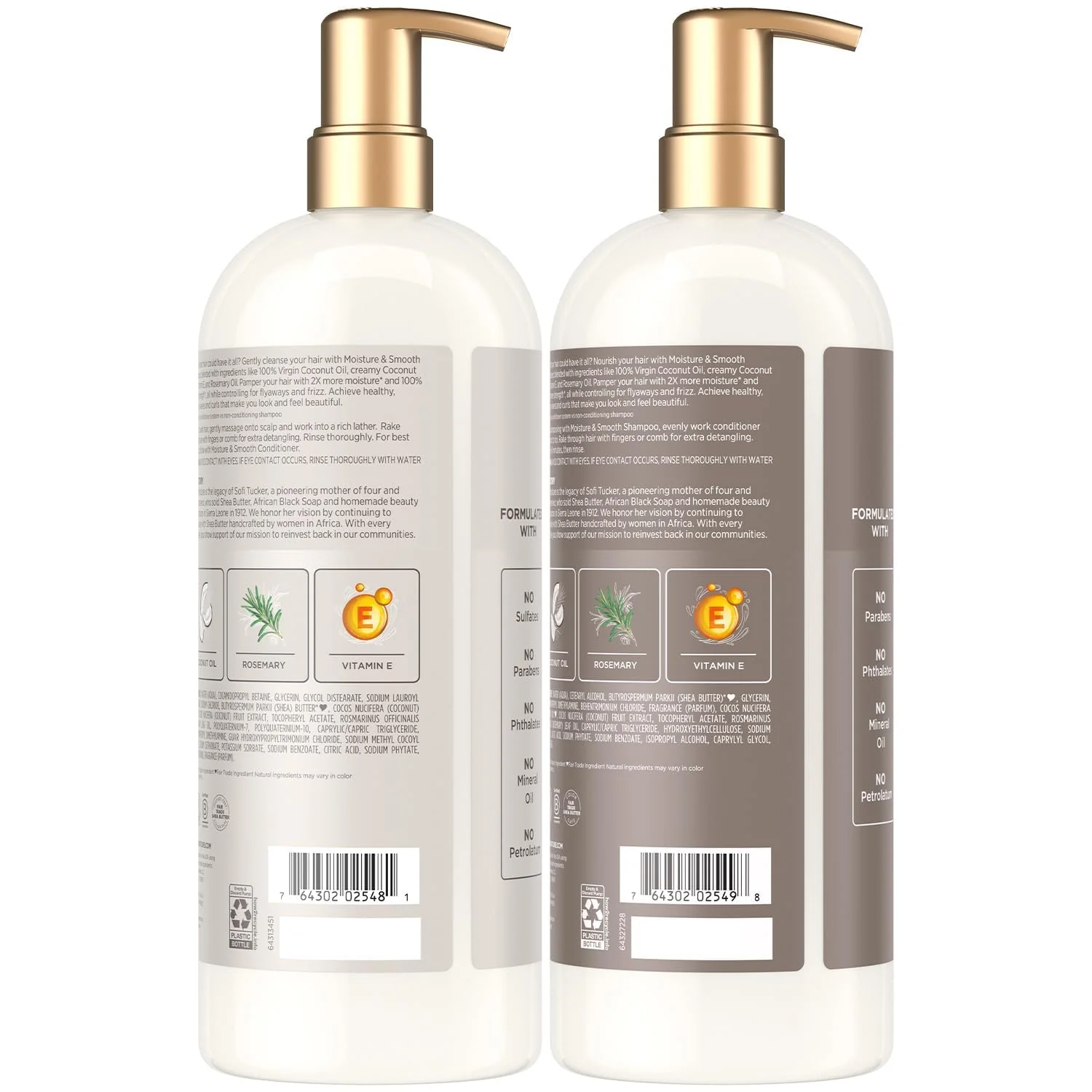 SheaMoisture Shampoo & Conditioner, Moisture & Smooth for Wavy, Curly Hair Strengthening & Frizz Control, 34 Oz Ea - Image 2