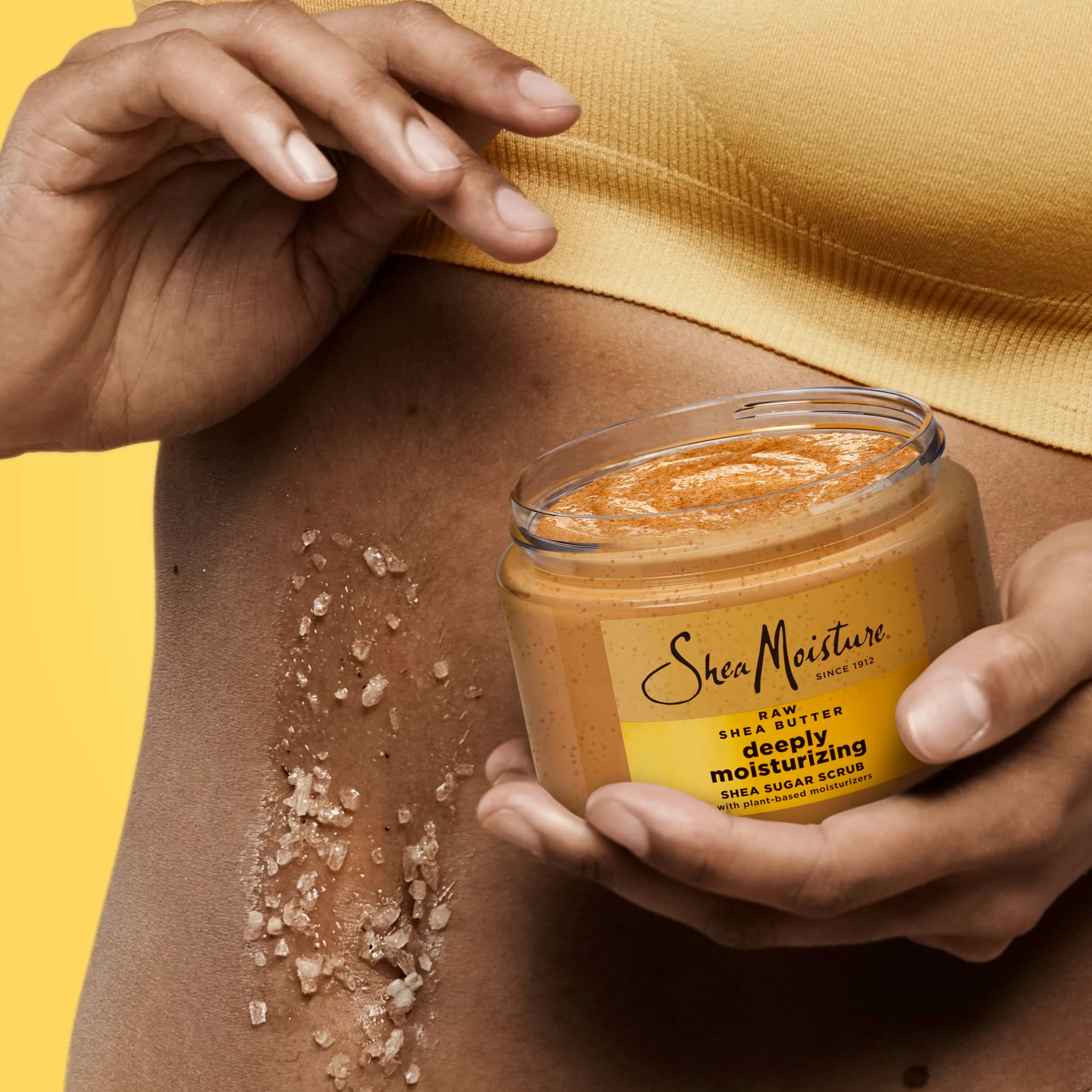 SheaMoisture Shea Sugar Body Scrub For Moisturize And Restore Dry Skin Raw Shea Butter Deeply Moisturizing Body Scrub With 24h Shea Moisture Nutrients 12 oz - Image 6