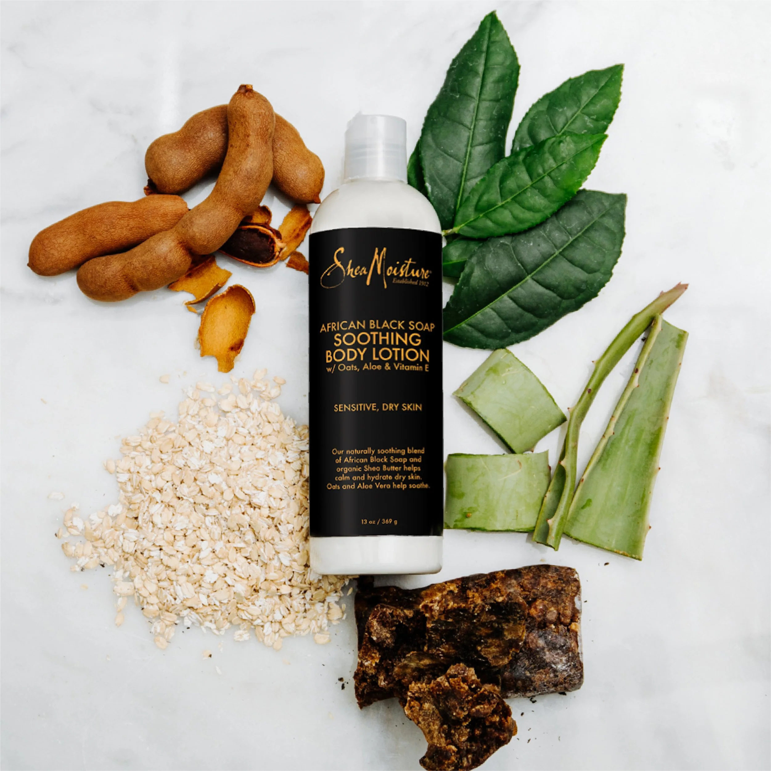 Sheamoisture Soothing Body Lotion for Troubled Skin African Black Soap Lotion with Shea Butter 13 oz - Image 8