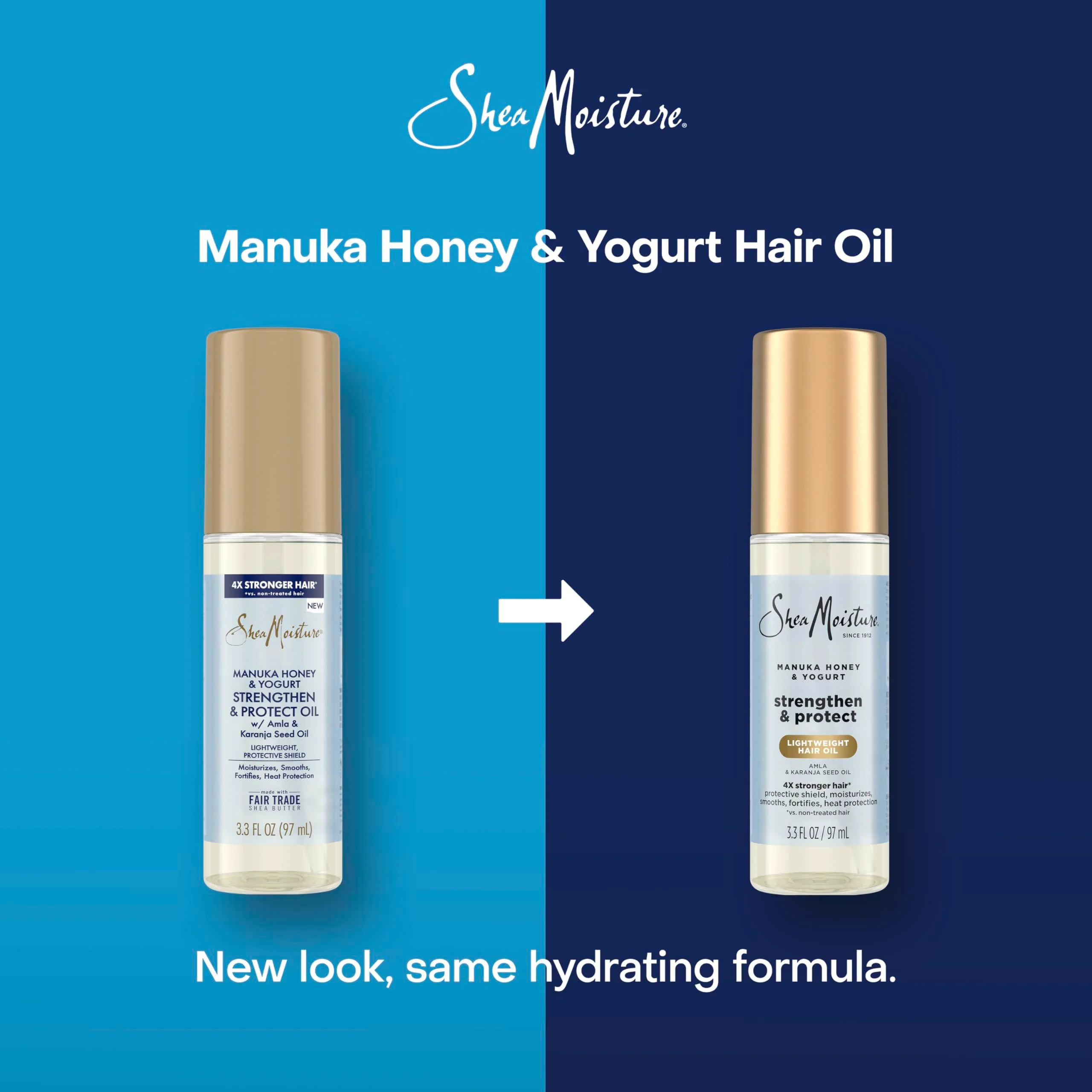 SheaMoisture Strengthen & Protect Hair Oil Manuka Honey & Yogurt Reduces Heat Damage and Protects Hair with an Amla Oil and Manuka Honey Infused Lightweight Formula 3.3fl oz - Image 3