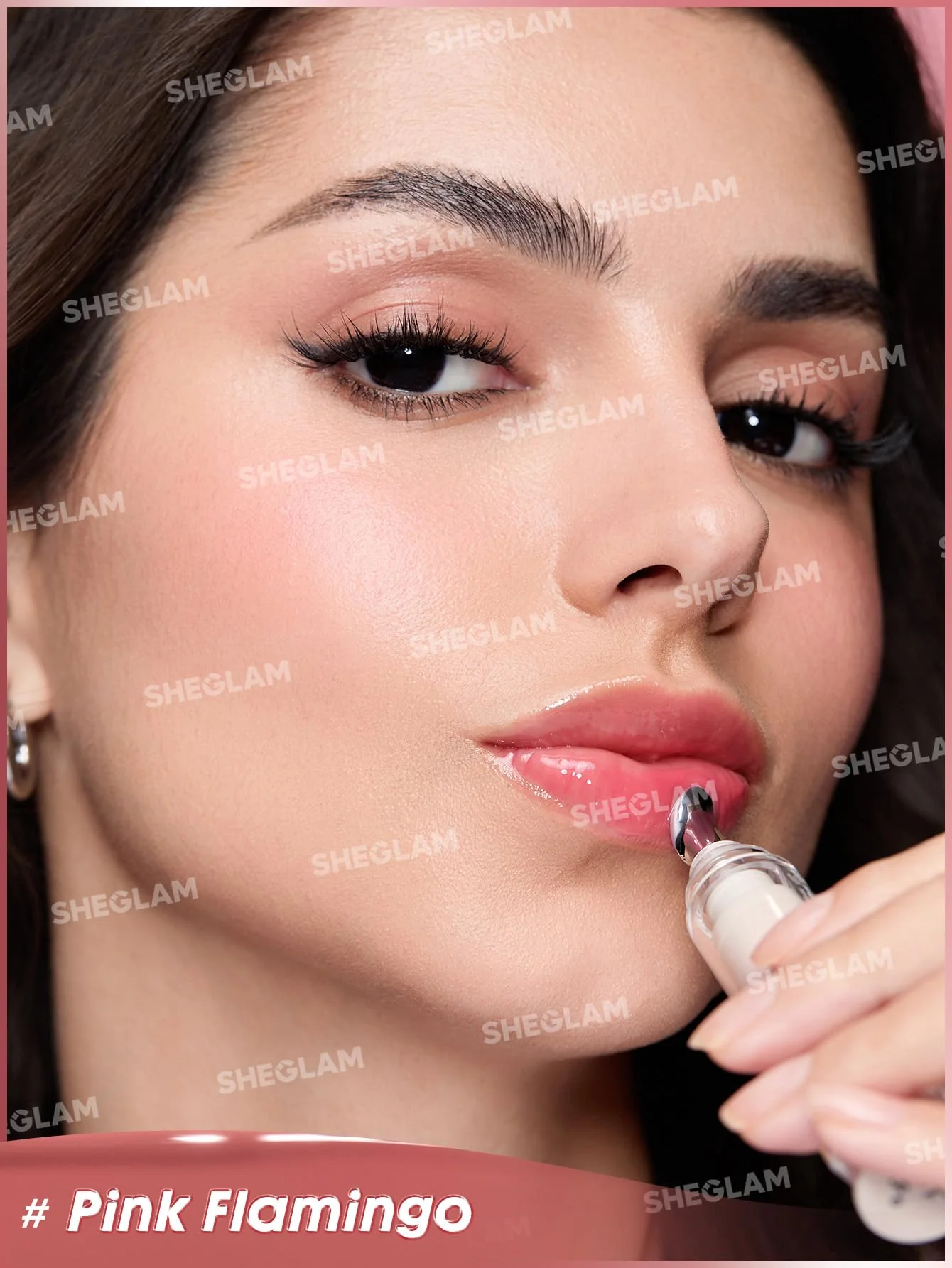 SHEGLAM Booster Shine Plumping Lip Gloss-Pink Flamingo - Image 5