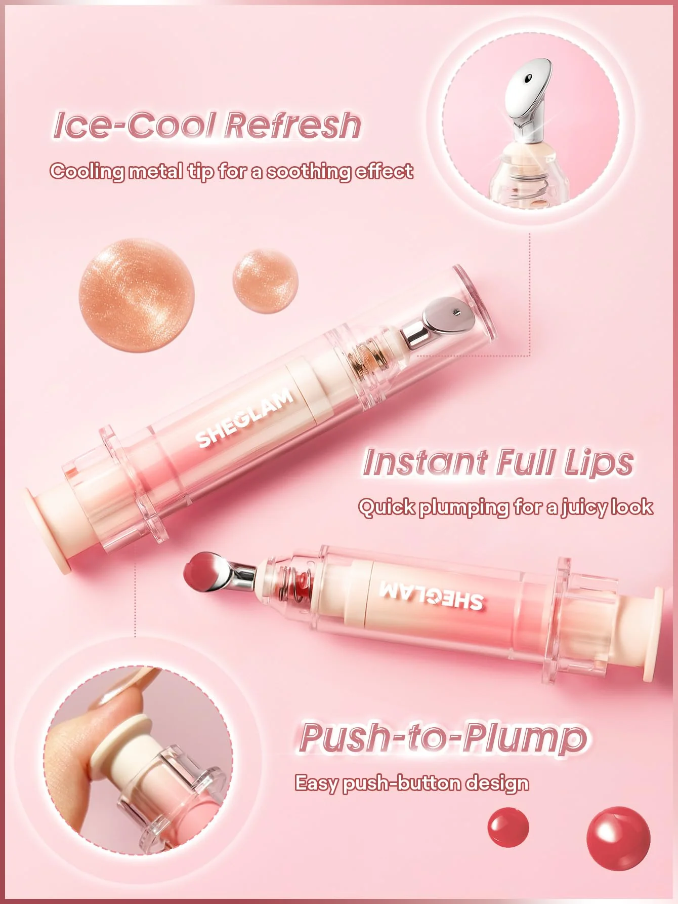 SHEGLAM Booster Shine Plumping Lip Gloss-True Passion - Image 9