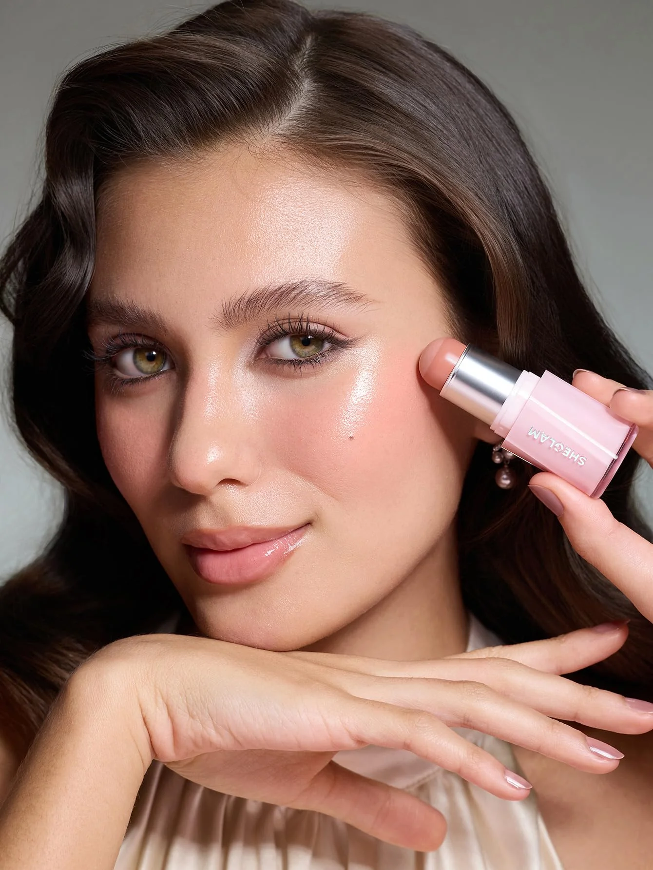 SHEGLAM Buttery Bliss Blush Stick Cream Milk Makeup Blush-Hush Hush - Image 3
