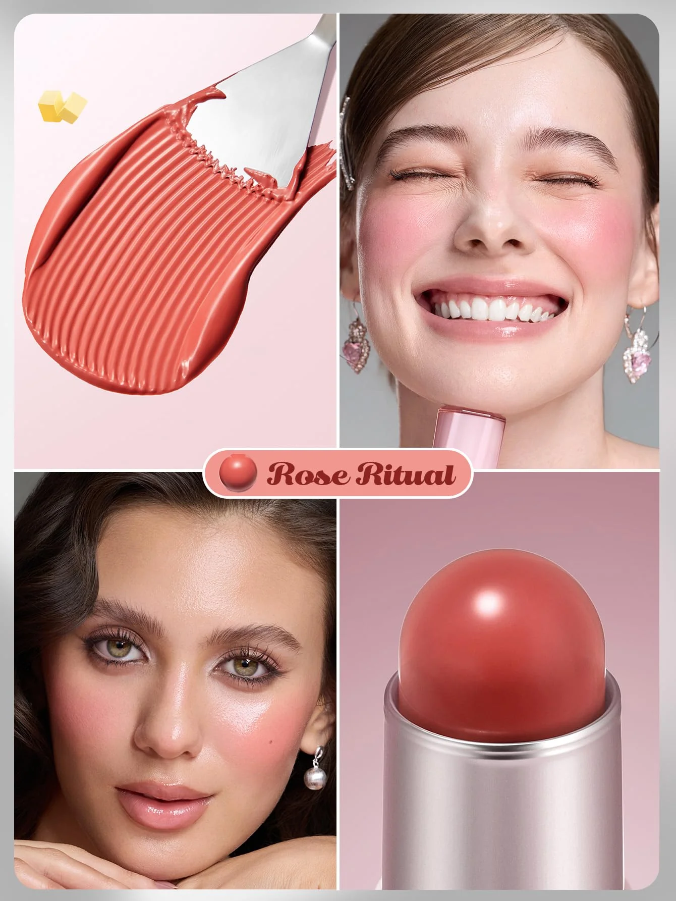 SHEGLAM Buttery Bliss Blush Stick Cream Milk Makeup Blush-Rose Ritual - Image 6