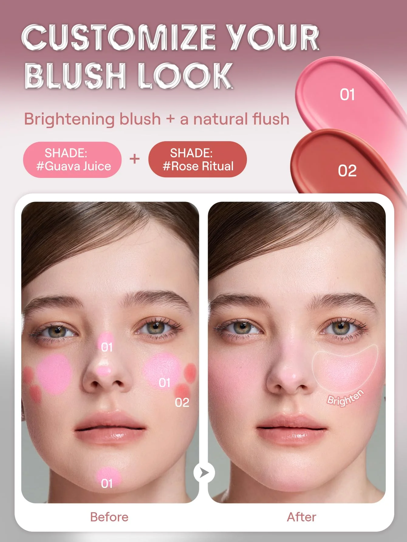SHEGLAM Buttery Bliss Blush Stick Cream Milk Makeup Blush-Rose Ritual - Image 7